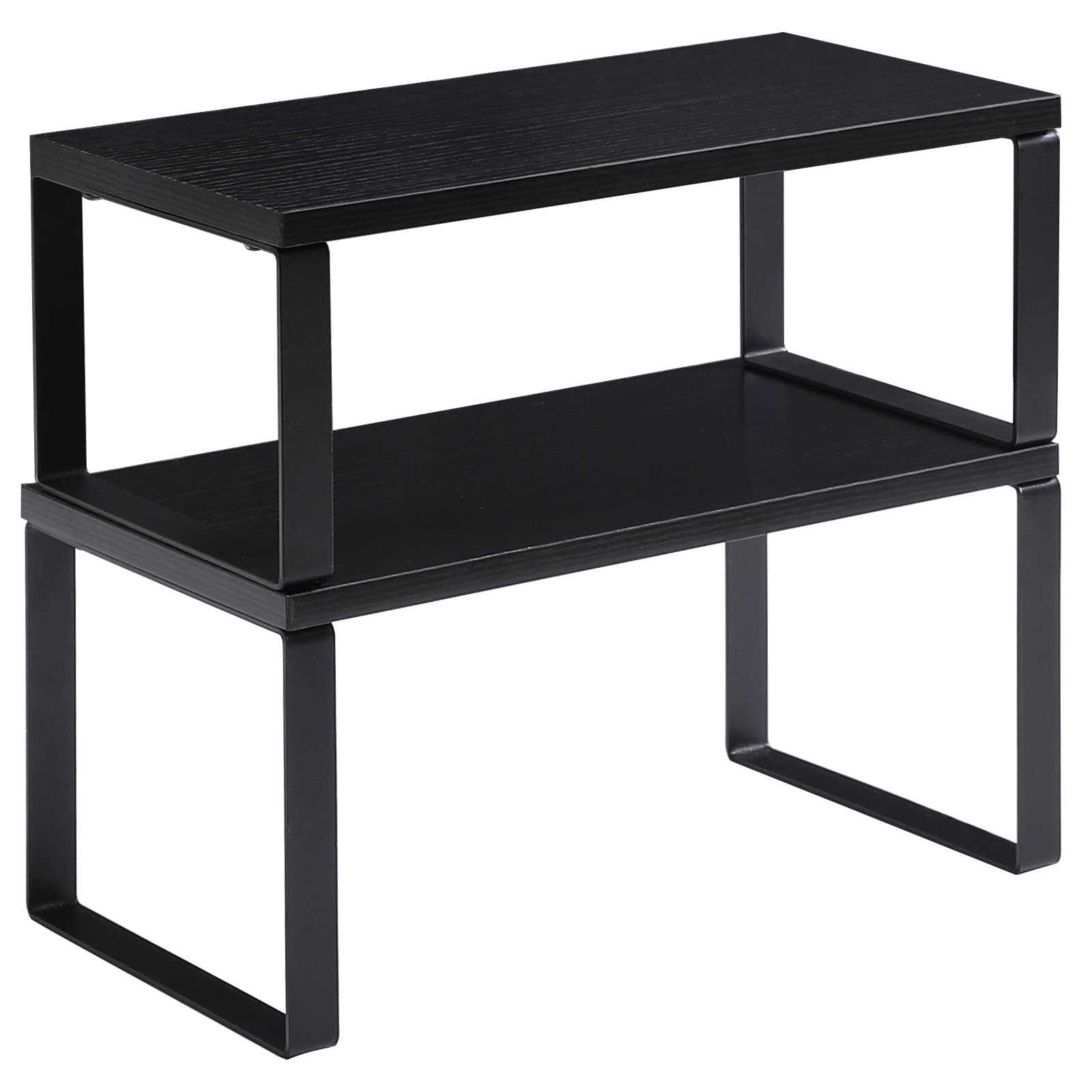 YMYNY Cabinet Shelf Organizer, Extendable Countertop Shelves Set of 2, Kitchen Spice Racks, Stackable, Storage Racks for Cupboar