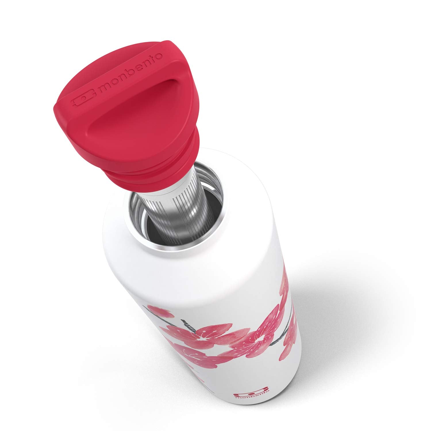 Monbento - Insulated Water Bottle Mb Steel Blossom 17 Oz - Stainless Steel - Leakproof - Infuser - Hot/Cold For Up To 12 Hours -