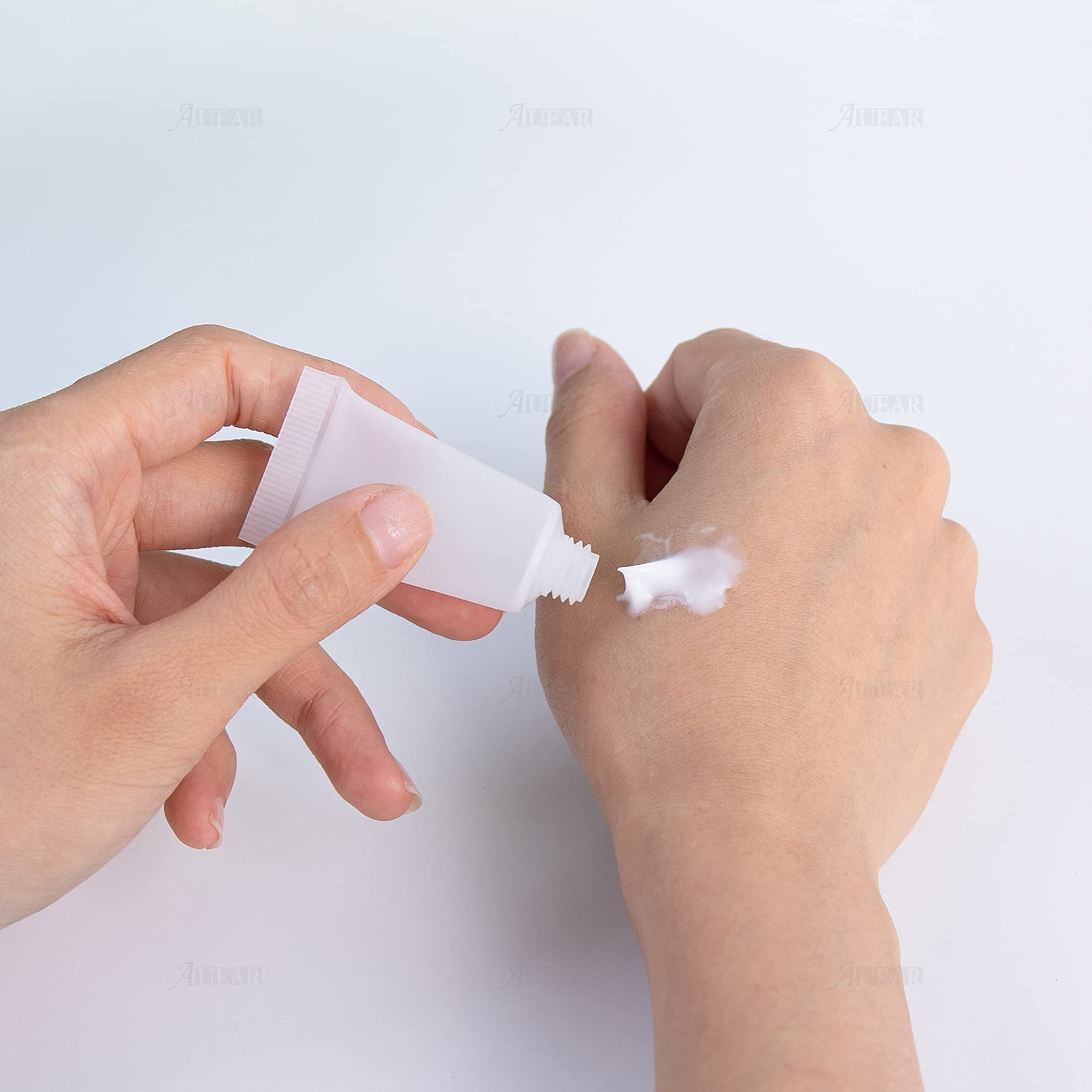 Auear, 24 Pack 5Ml Empty Refillable Plastic Soft Tubes Squeeze Cosmetic Bottles Packing Sample Bottles Mini Containers For Body