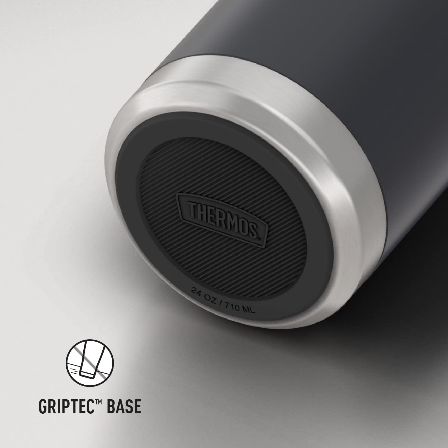 Icon Series By Thermos Stainless Steel Water Bottle With Spout 24 Ounce, Granite