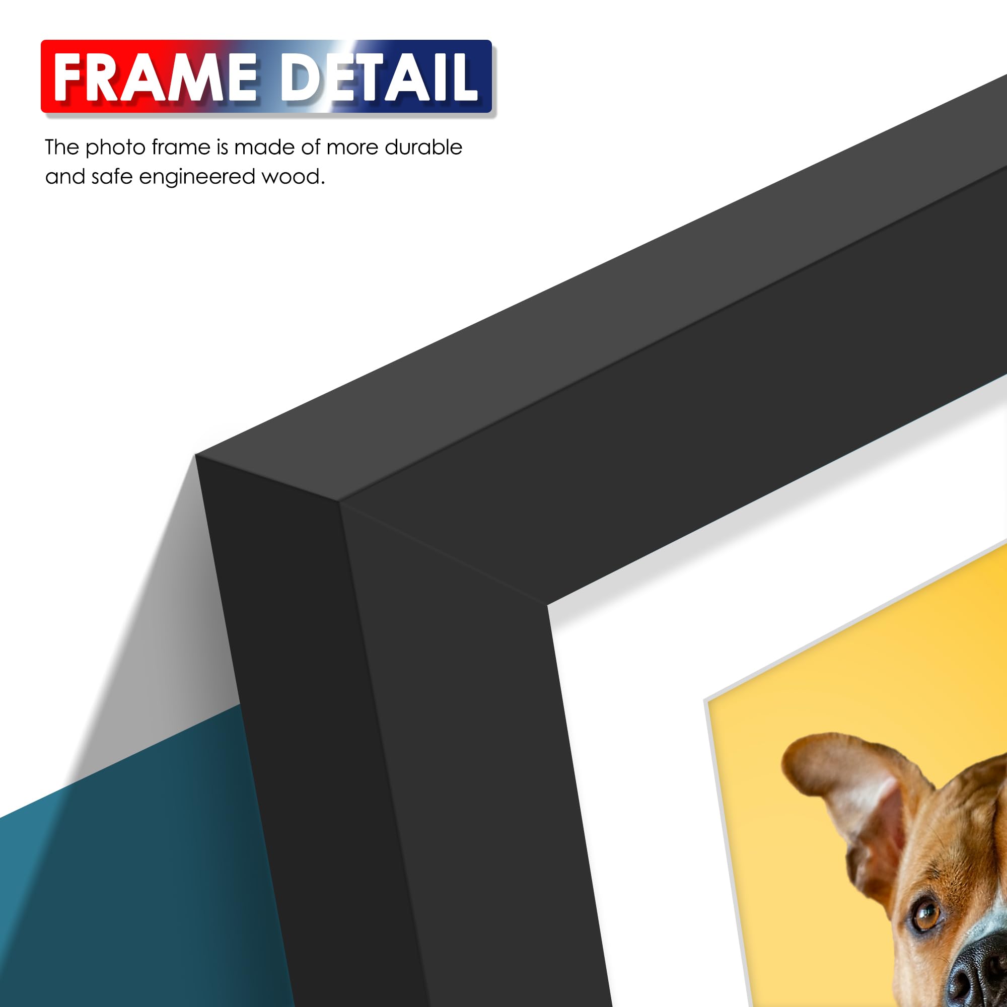 DUENPY 18x26 Collage Picture Frames Display Sixteen 4x6 Picture Collage Wall Decor Wall Hanging or Tabletop Black