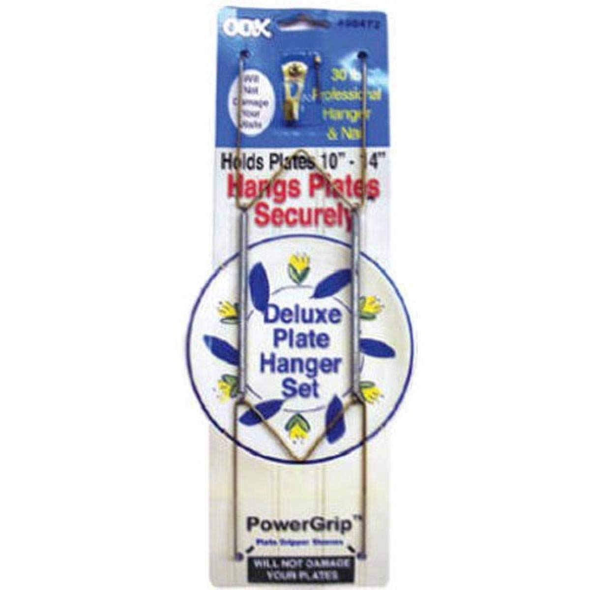 OOK 50472 Deluxe Plate Hanger with Steel Pro Supports Up to 30 Pounds 10-Inch to 14-Inch