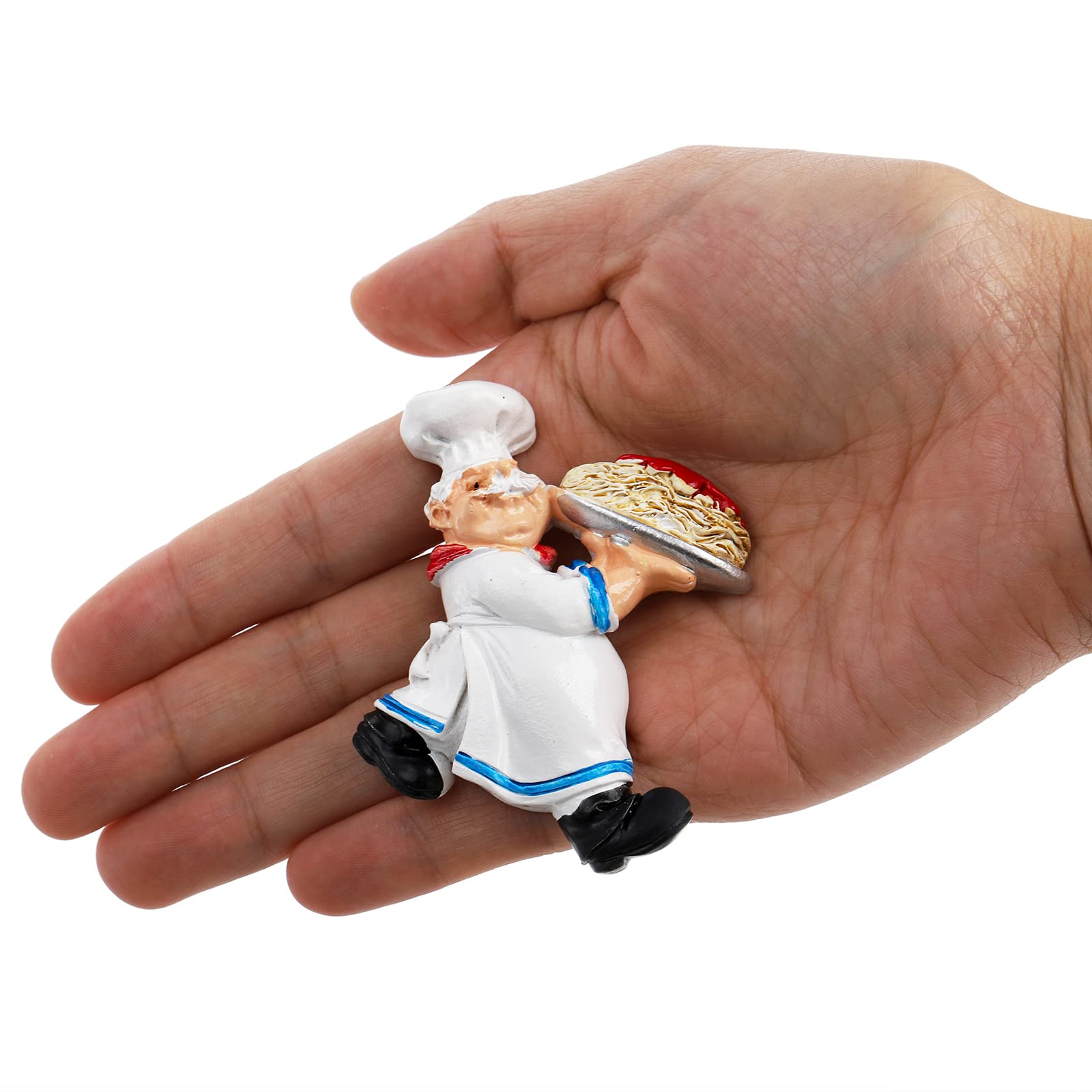 Lyellfe 10 Pieces Chef Fridge Magnets, Cute Italian Chef Magnets For Refrigerator, Funny Kitchen Chef Figurine Decorations, 3D R