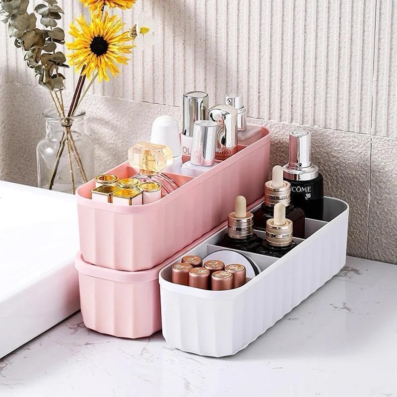 Markwell Plastic Drawer Organizer Set Of 2 For Underwear, Socks, Bras, Scarves & Ties | Stackable Closet Storage Boxes For Wardr
