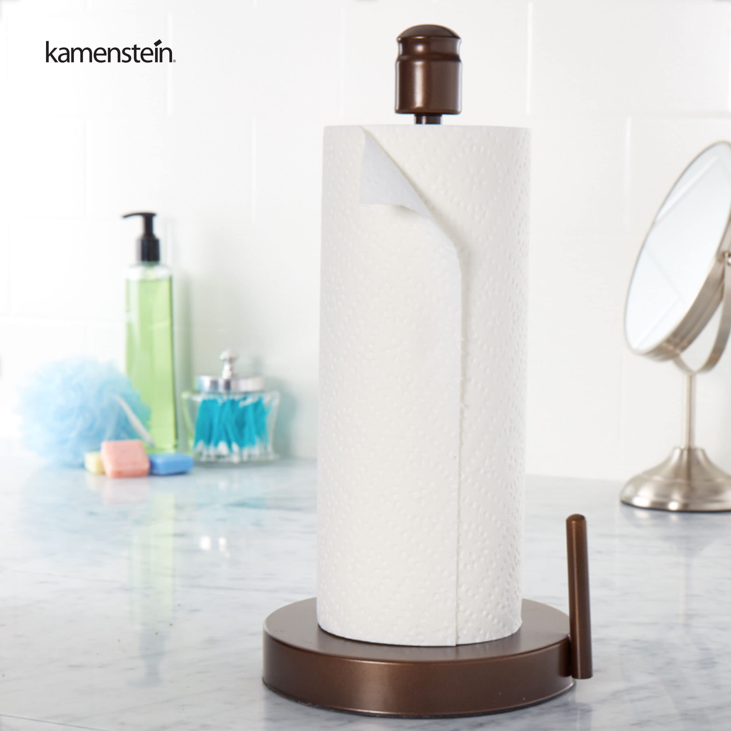 Kamenstein Paper Towel Holder, 13-Inch Stainless Steel, Bronze Finish, Model 5273563