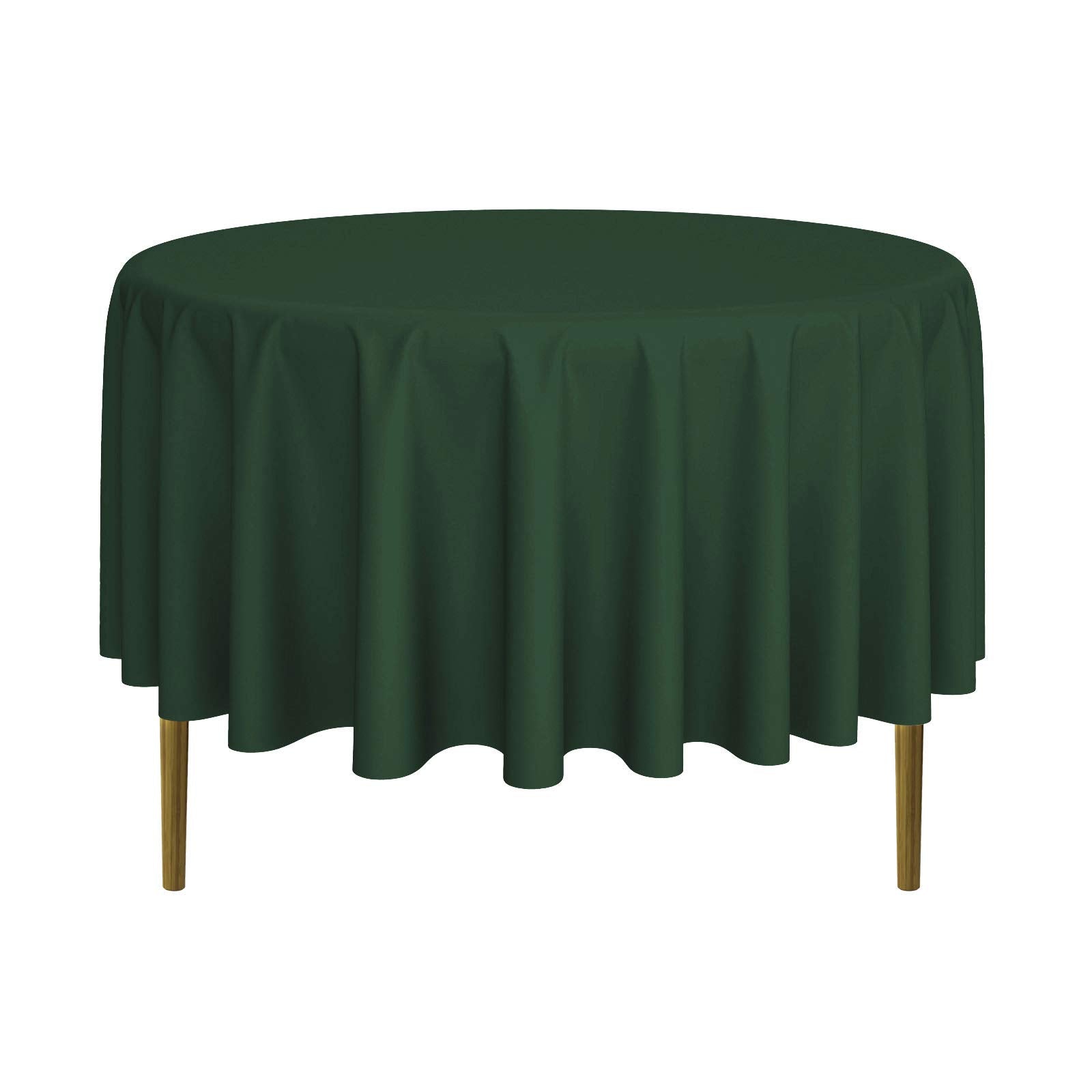 Lann'S Linens - 90 Round Premium Tablecloth For Wedding/Banquet/Restaurant - Polyester Fabric Table Cloth - Hunter Green