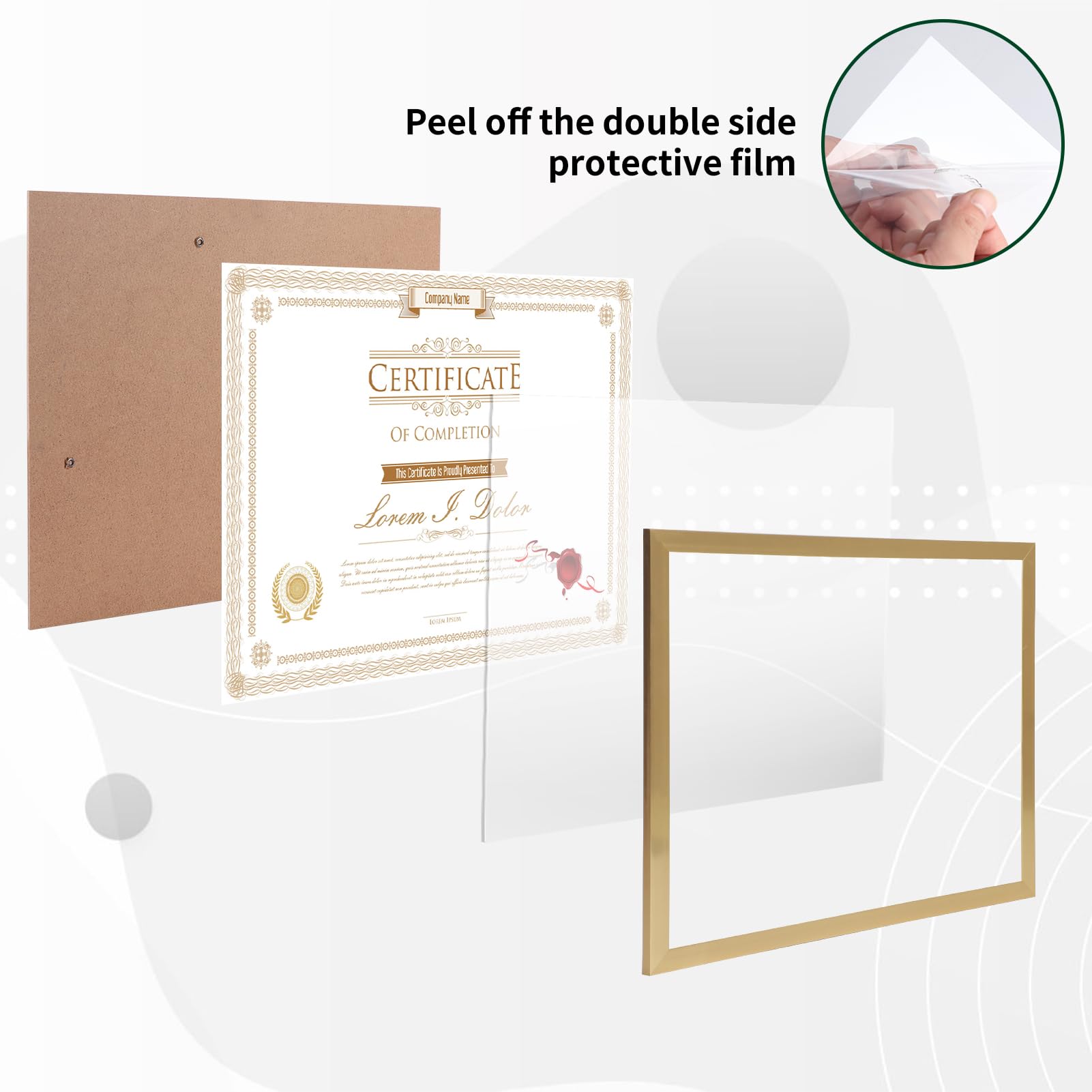 WIFTREY 16 Pack 8.5x11 Certificate Picture Frames, Multi 8.5 by 11 Photo Frame Bulk for Document Award, Wall Hanging or Tabletop