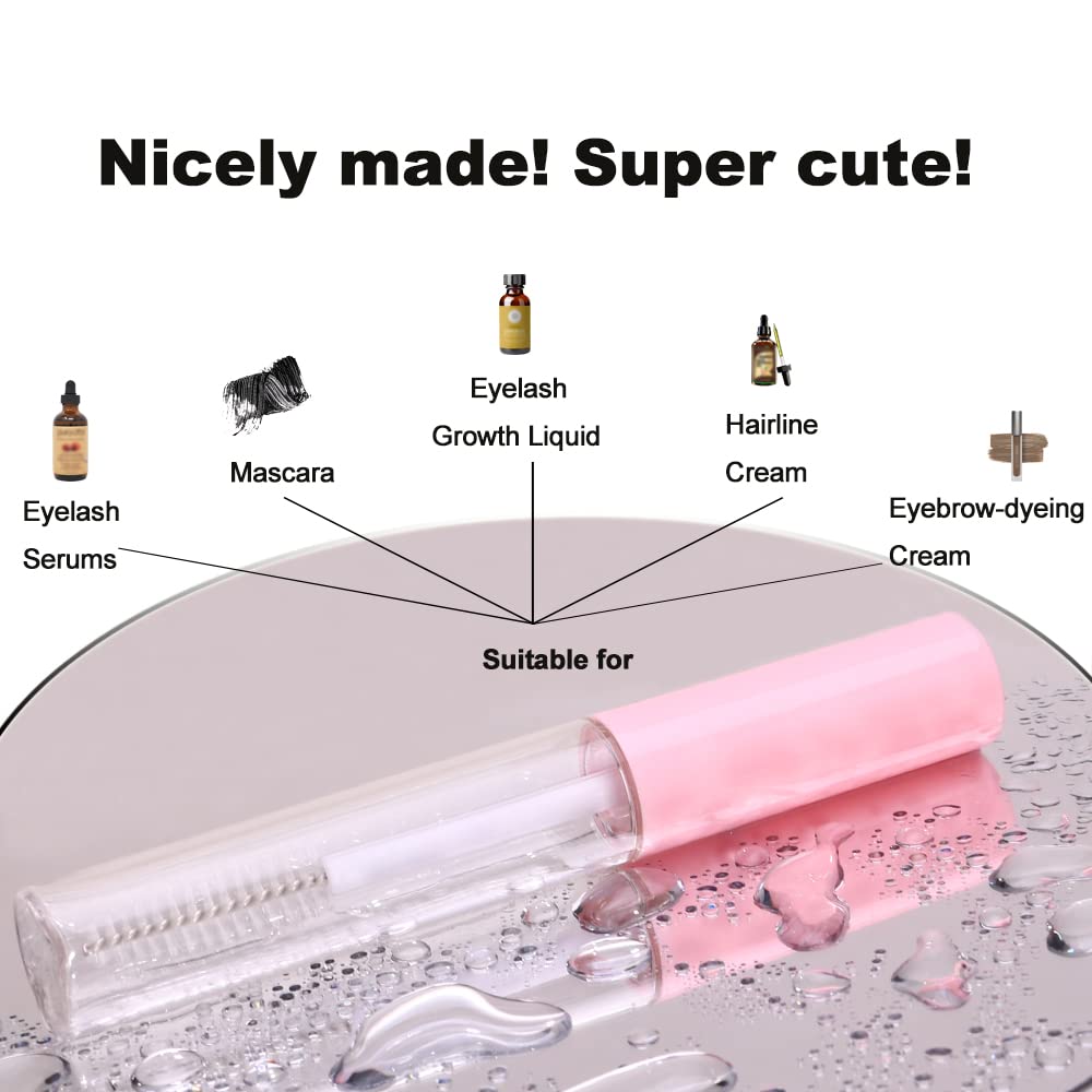 Yitou 12 Pcs 10Ml Empty Mascara Tube With Eyelash Wand For Castor Oil, Refillable Clear Bottle Sample Size Container For Eyelash