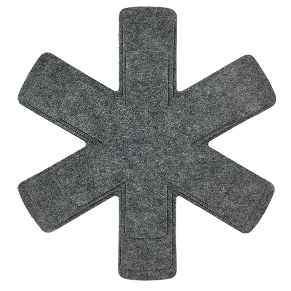 12Pcs Pot And Pan Protectors 3 Different Size Cookware Protector Pots And Pans Dividers Anti-Slip Pan Pot Separator Pads For Sta