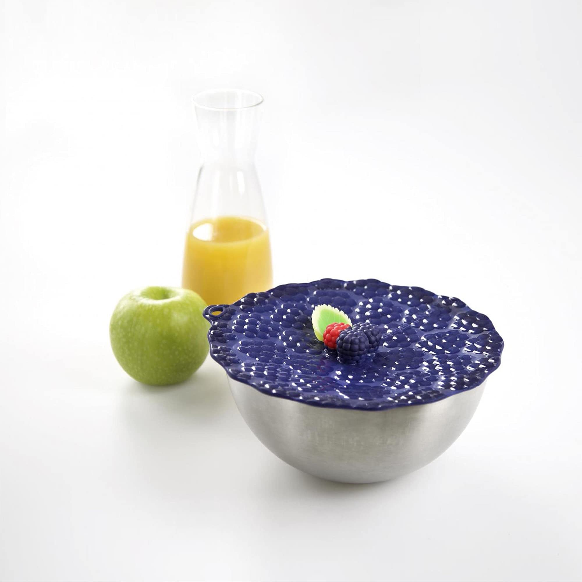 Charles Viancin - Blackberry Silicone Lid for Food Storage and Cooking - 8''/20cm - Airtight Seal on Any Smooth Rim Surface - BPA-Free - Oven  Microwave  Freezer  Stovetop and Dishwasher Safe