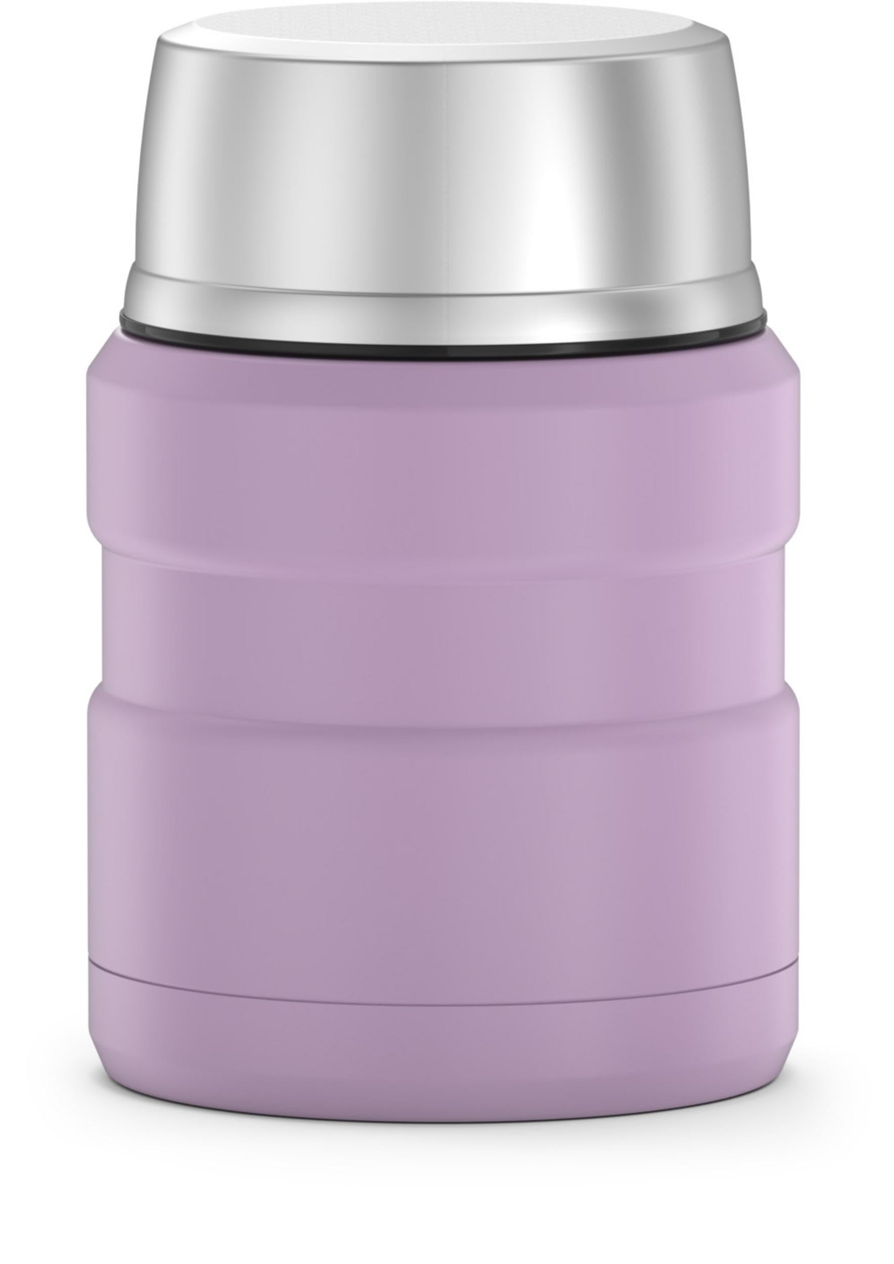 Thermos Stainless King Vacuum-Insulated Food Jar With Spoon, 16 Ounce, Matte Lavender