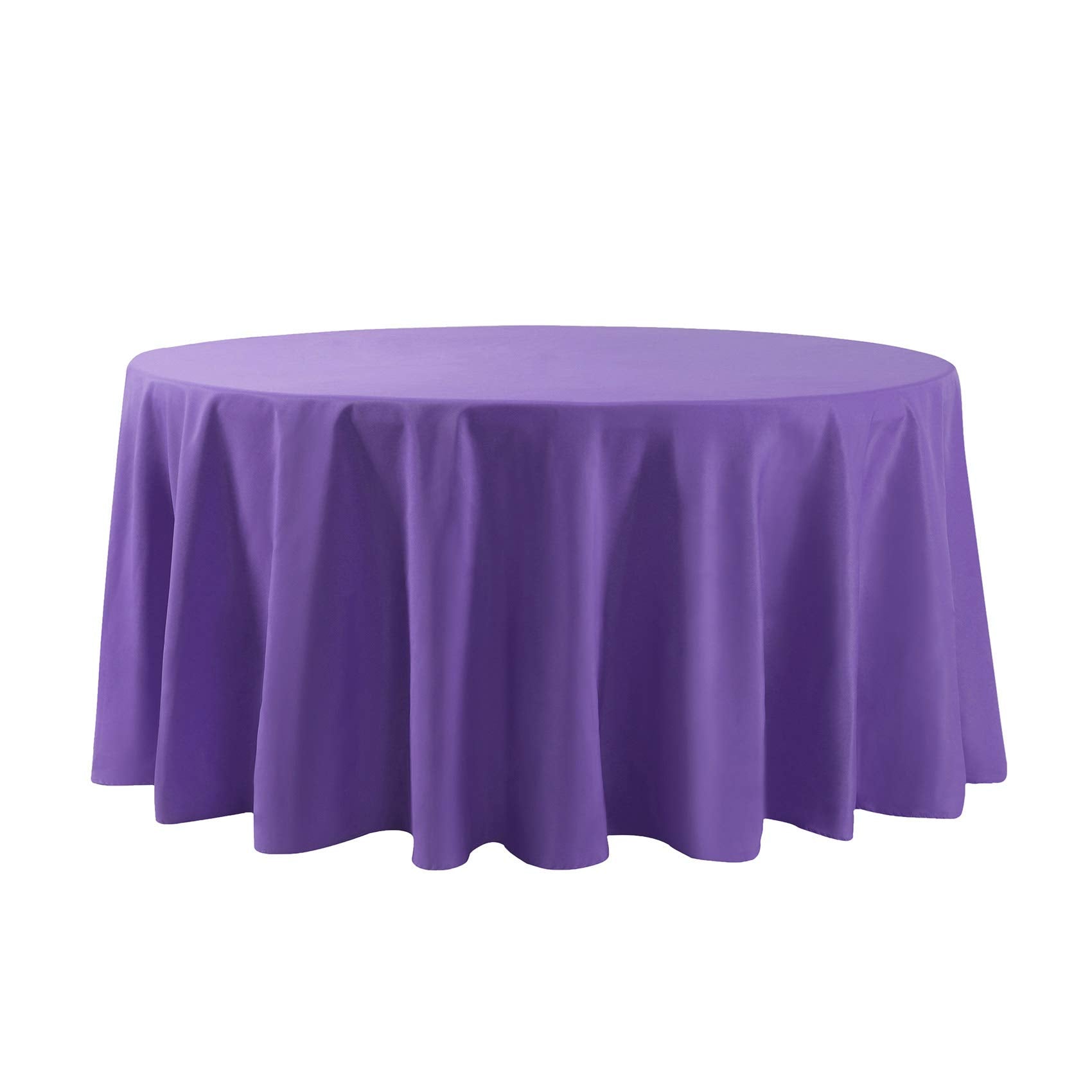 120 Inch Round Tablecloth Washable Polyester Table Cloth Decorative Table Cover For Wedding Party Dining Banquet(120 Inch,Purple