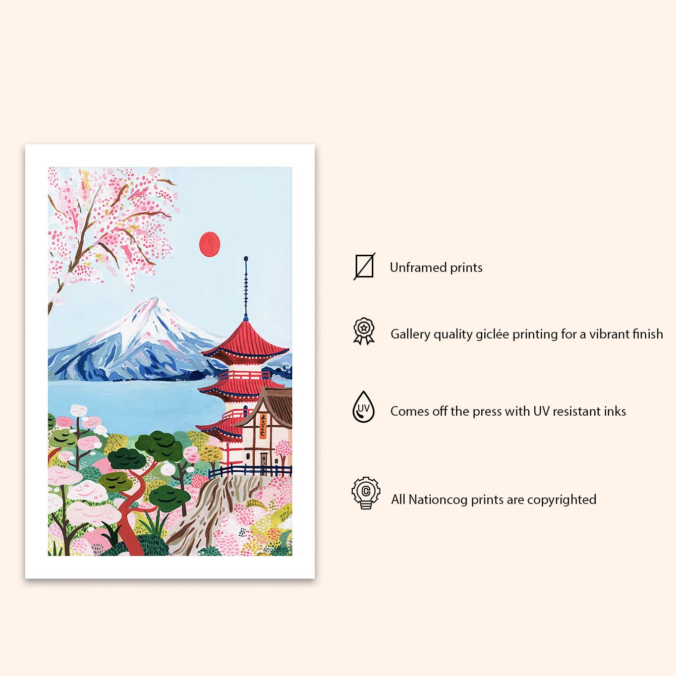 Japan Travel Poster, Mount Fuji Print, Kyoto Print, Japanese Print, Japan Wall Art, Travel Print, Travel Poster, Housewarming Gi