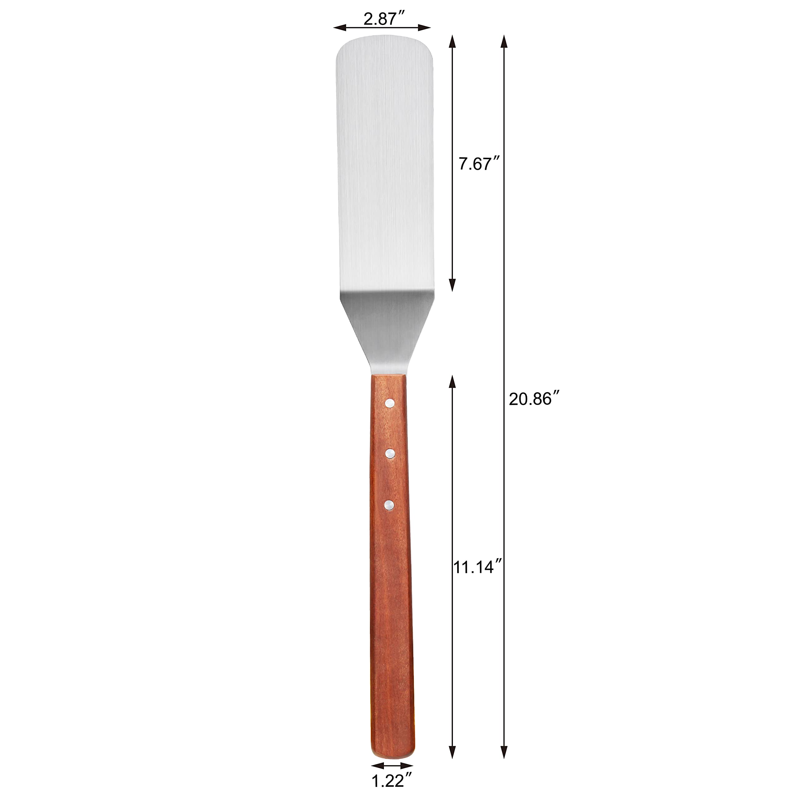 New Star Foodservice 38200 Wood Handle Flexible Grill Turner/Spatula  21-Inch