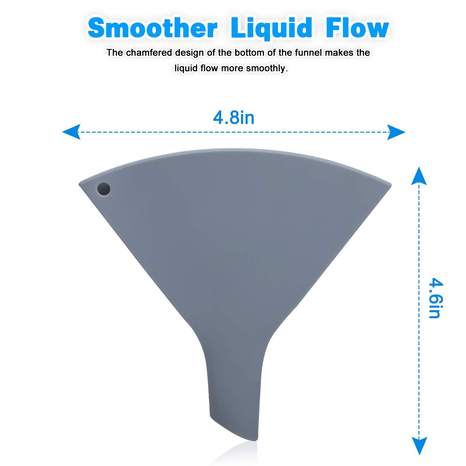 Tinkeep Fan-Shaped Silicone Funnel For Filling Bottles Collapsible Funnel For Kitchen Use Foldable Funnel For Water Bottle Liqui
