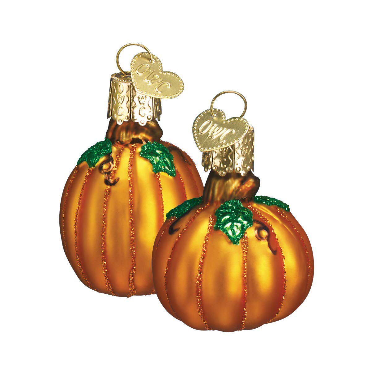 Old World Christmas Ornament Miniature Pumpkin Glass Blown Ornament for Christmas Tree