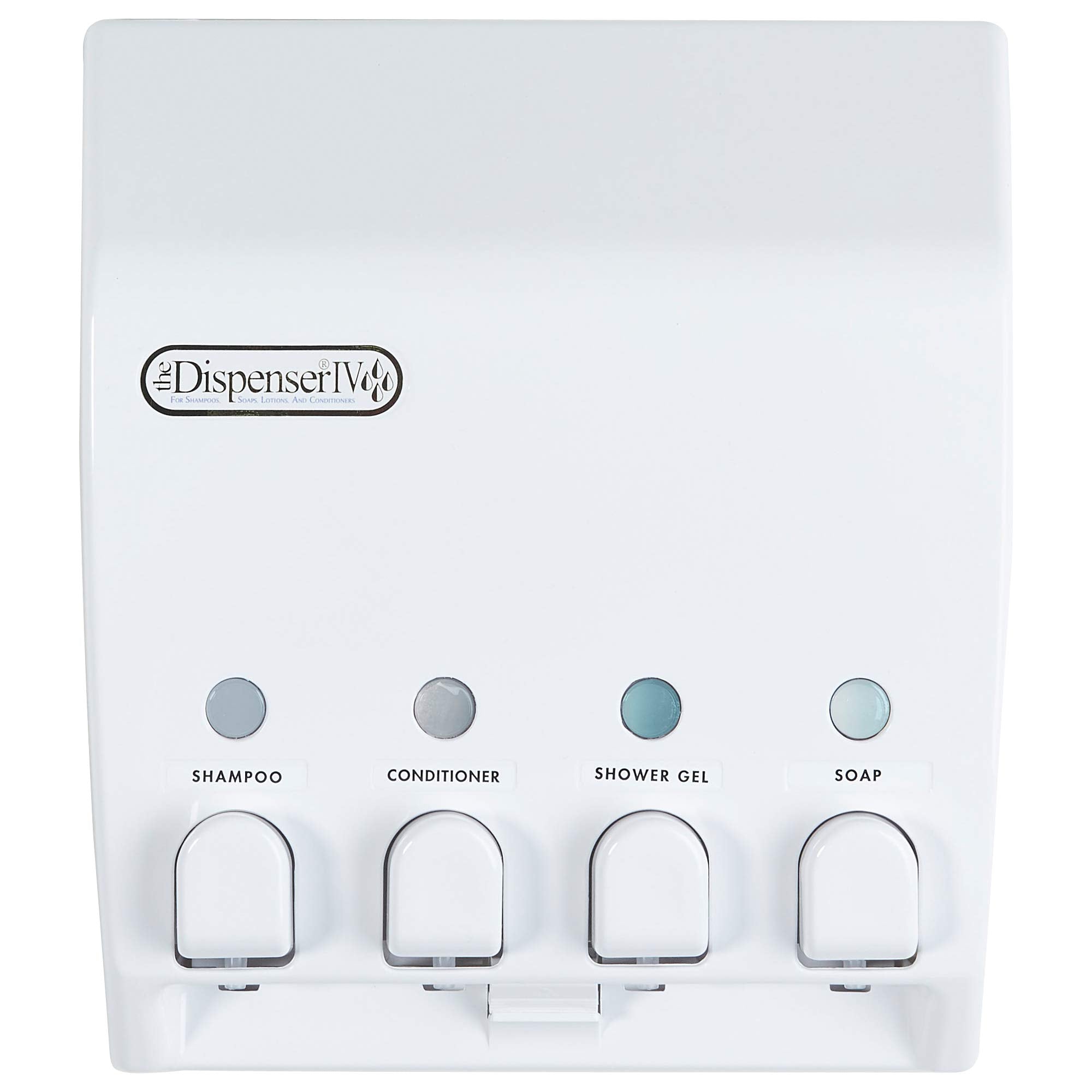 Better Living Products Classic Shower Dispenser 4, Shampoo and Soap Dispenser, 4 x 14.5 fl. oz. White, 9.5 x 3 x 10.75
