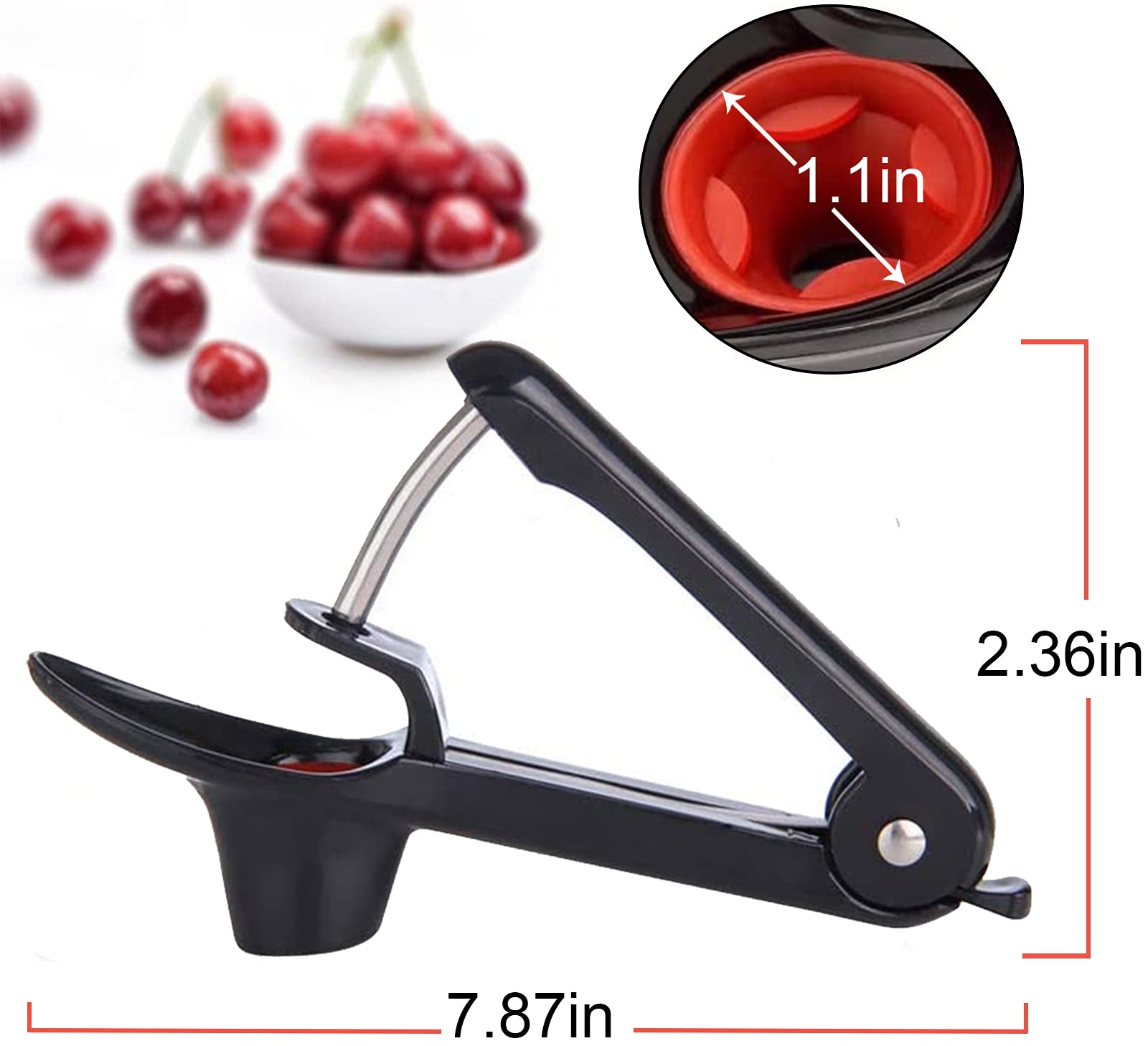 Cherry Pitter Tool, Olive Pitter Tool, Cherry Pitter Remover, Cherry Core Remover Tool With Space-Saving Lock Design, Pit Remove