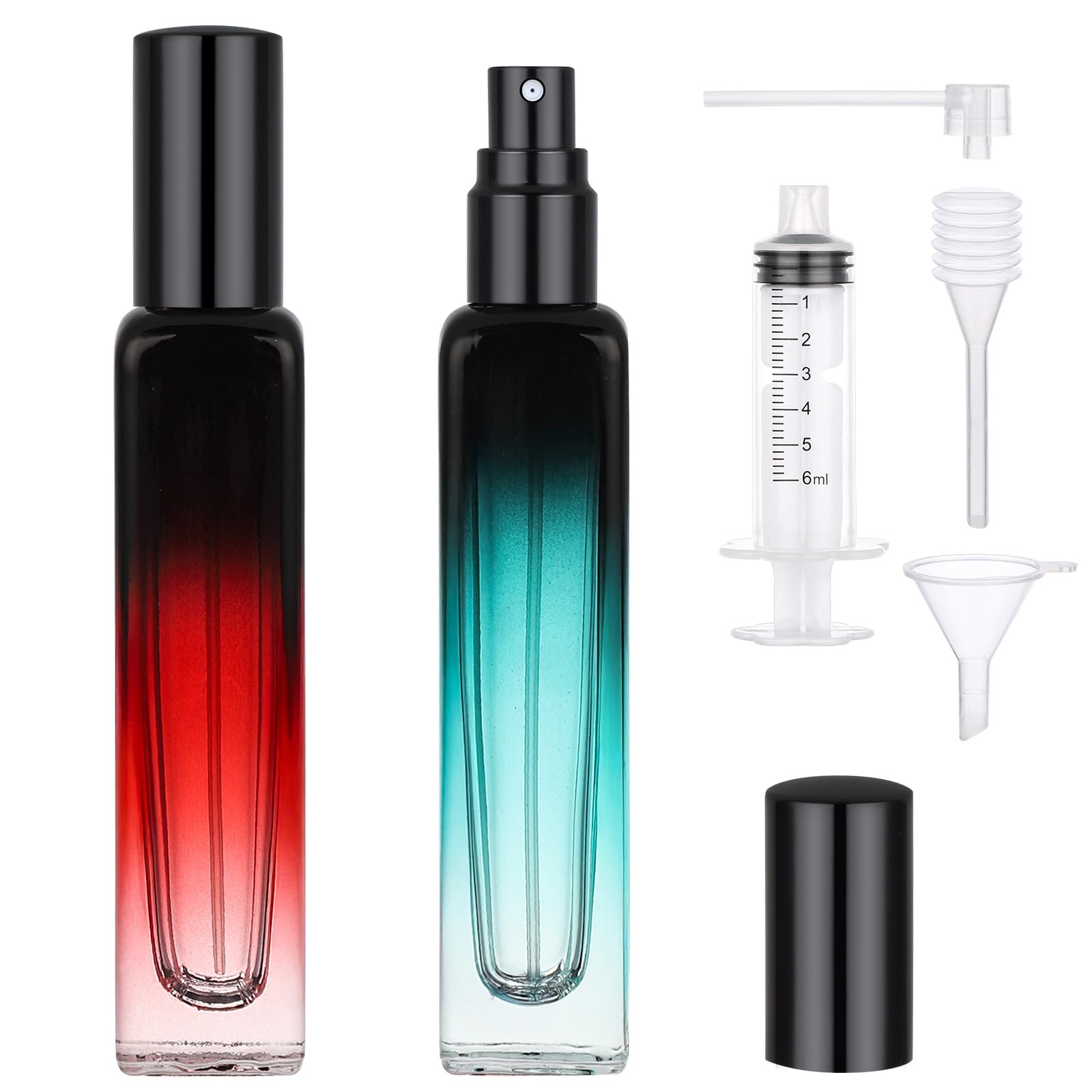Segbeauty 2 Packs 0.5Oz Perfume Bottles Empty, 15Ml Portable Glass Cologne Sprayer, Refillable Spray Bottle For Liquid Cosmetic,