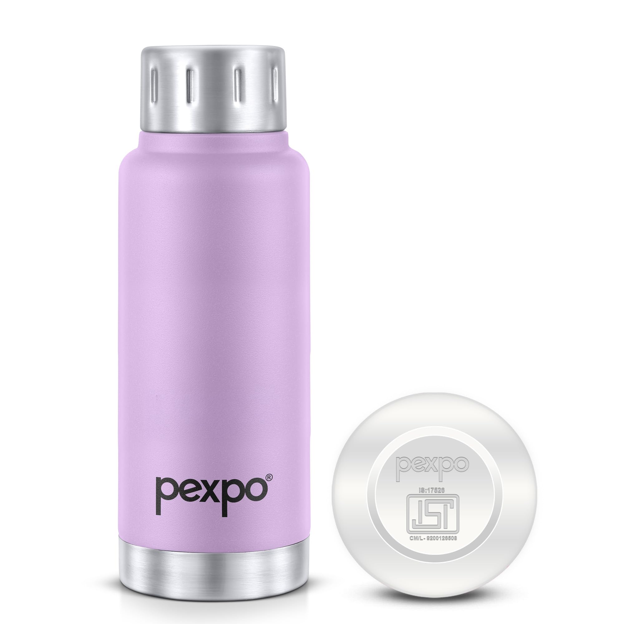 Pexpo Cameo Isi Certified Stainless Steel Vacuum Insulated Flask - 300Ml | Double Wall Hot & Cold Upto 5-6 Hours | Office, Schoo