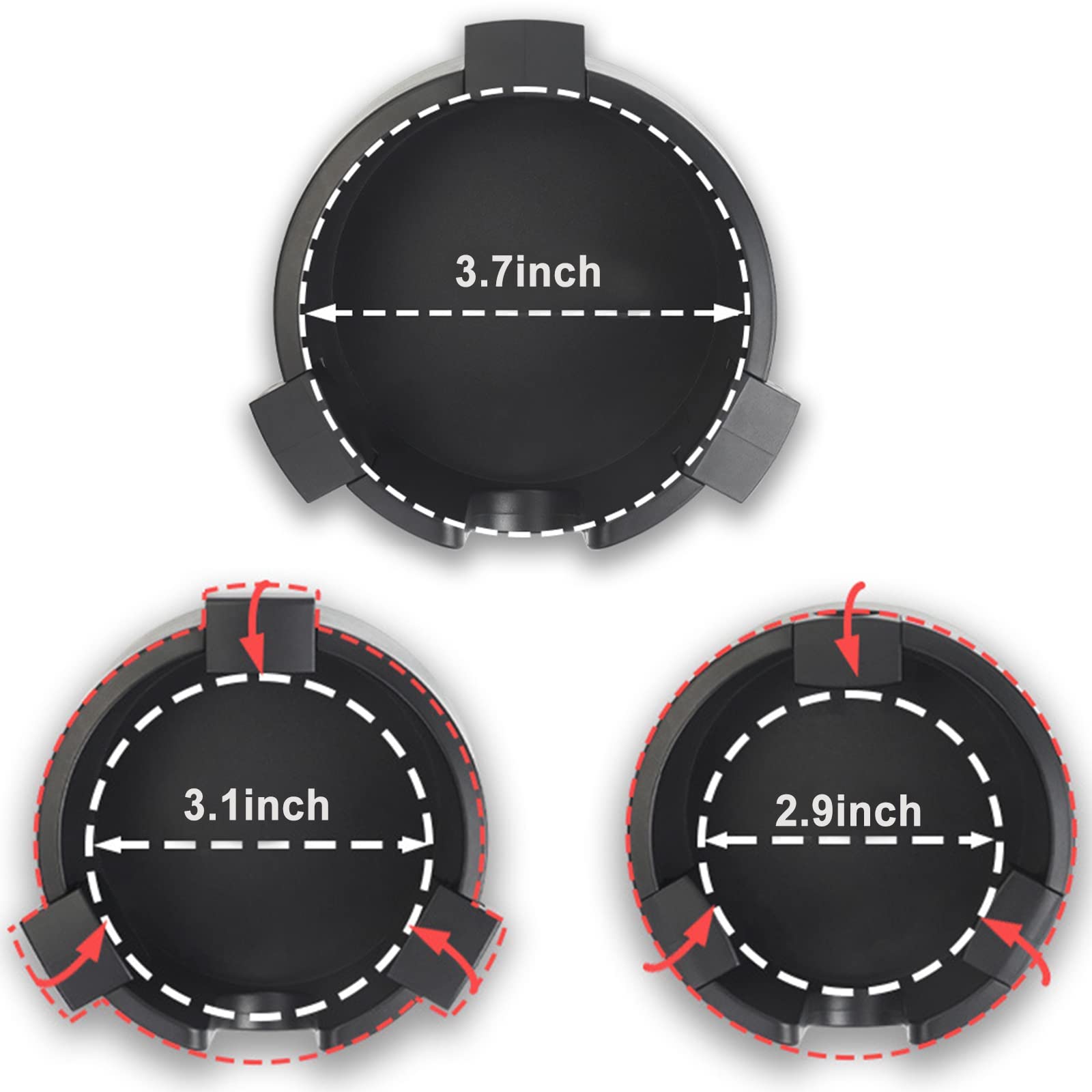 Desk Cup Holder, Drink Holder With Anti-Slip Adjustable Non-Tipping, Table Coaster Cup Holder For Table Desk Boat Couch (Black)