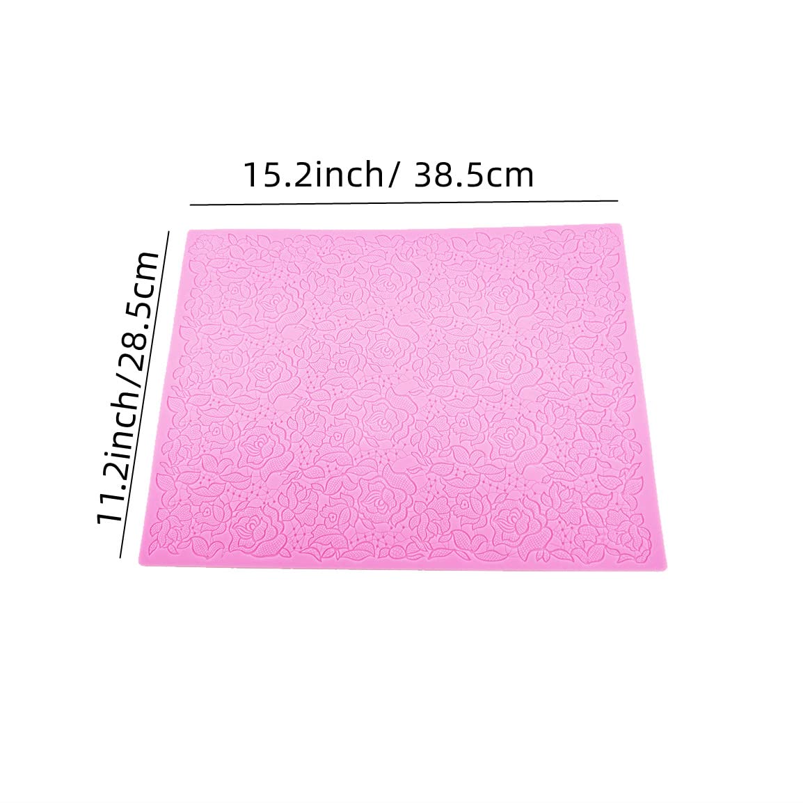 Xidmold Silicone Imprint Mat Gum Paste Rose Flower Press Mold Cake Embosser Silicone Lace Mat Fondant Decorating Mold Embossing