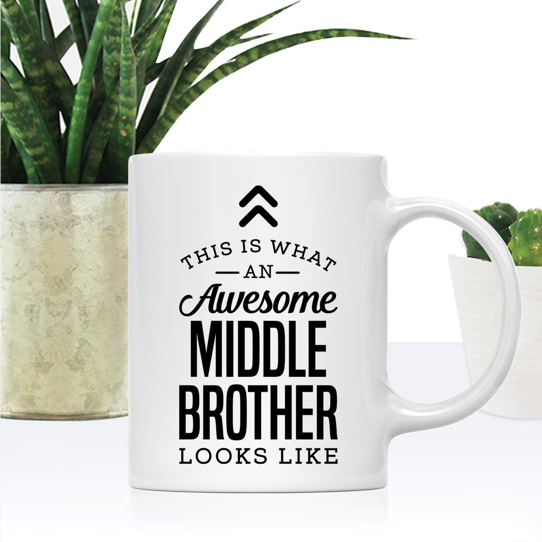 Andaz Press 11oz. Ceramic Coffee Tea Mug Gift, This is What an Awesome Middle Brother Looks Like, 1-Pack, Birthday Gift Ideas Co