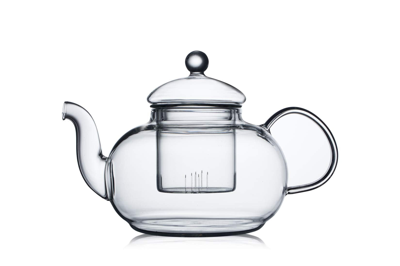 Cnglass 1200Ml Glass Teapot With Removable Infuser,Stovetop Safe Tea Kettle,Blooming & Loose Leaf Tea Pot