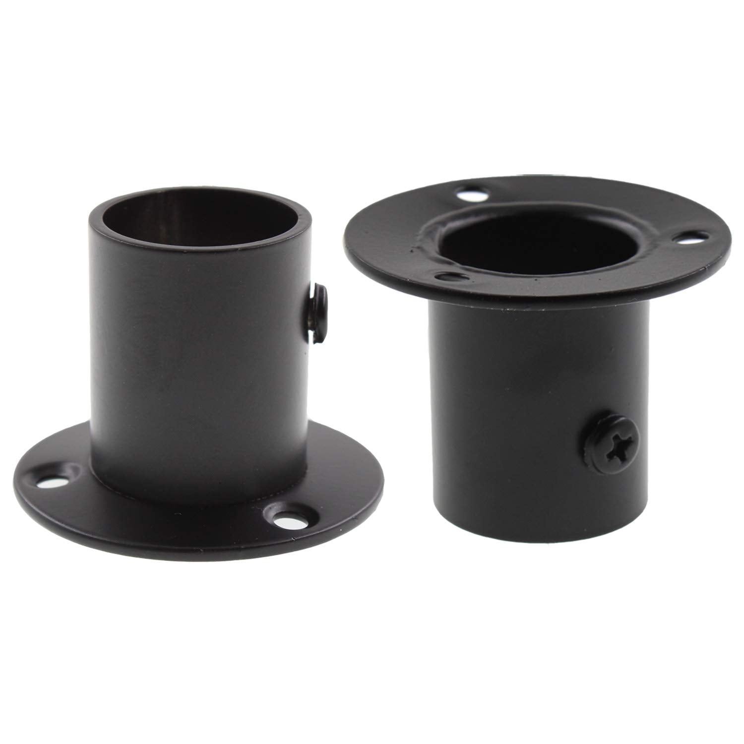 Shower Curtain Rod Holder,Ulifestar Closet Rod Brackets Heavy Duty Stainless Steel Pipe Pole Flange Socket Wardrobe Bracket End