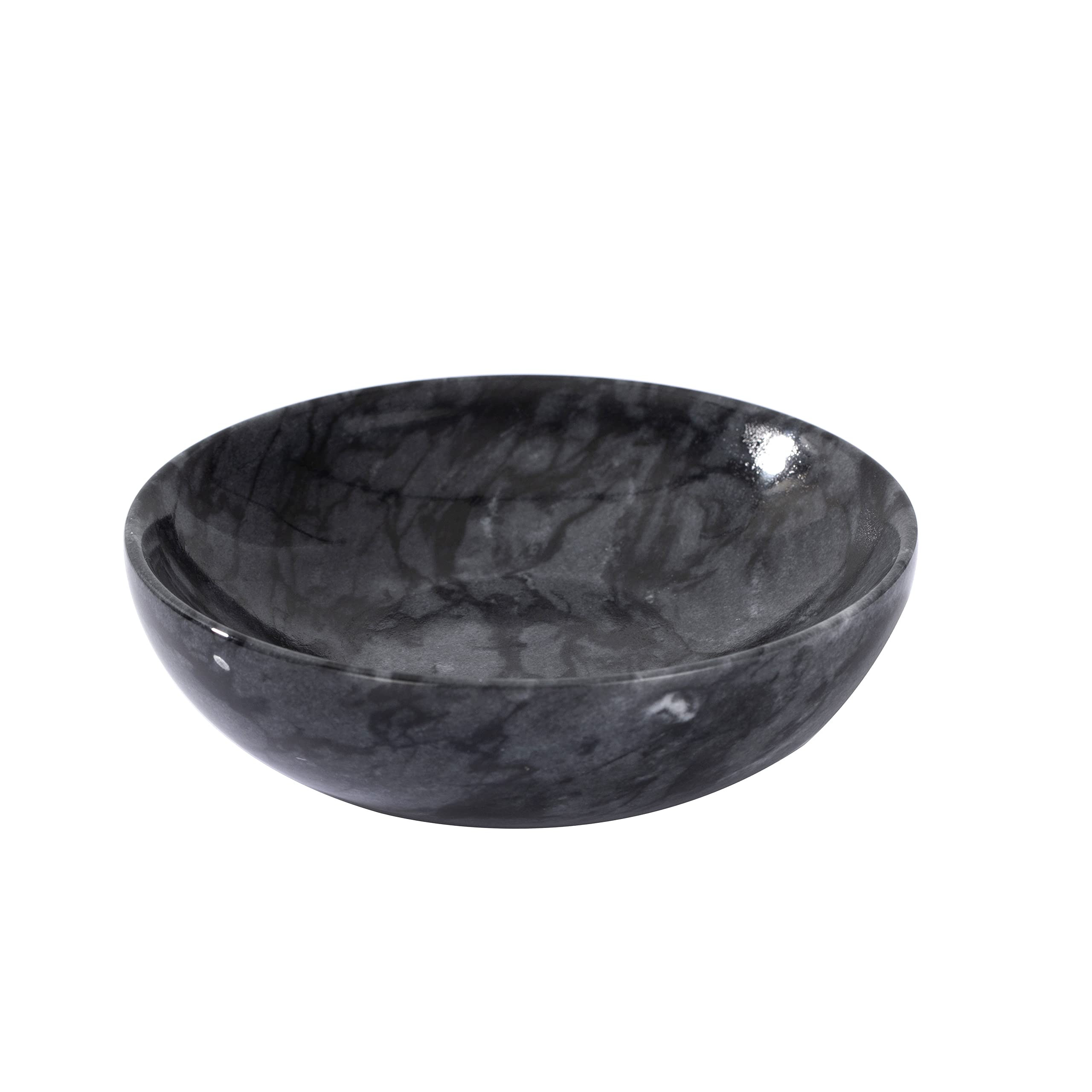 CM CHIC MONDAY 4.72 Inch Small Decorative Bowls, Natural Marble Decorative Bowls for Home Decor, Key Bowl, Coffee Tables Centerp