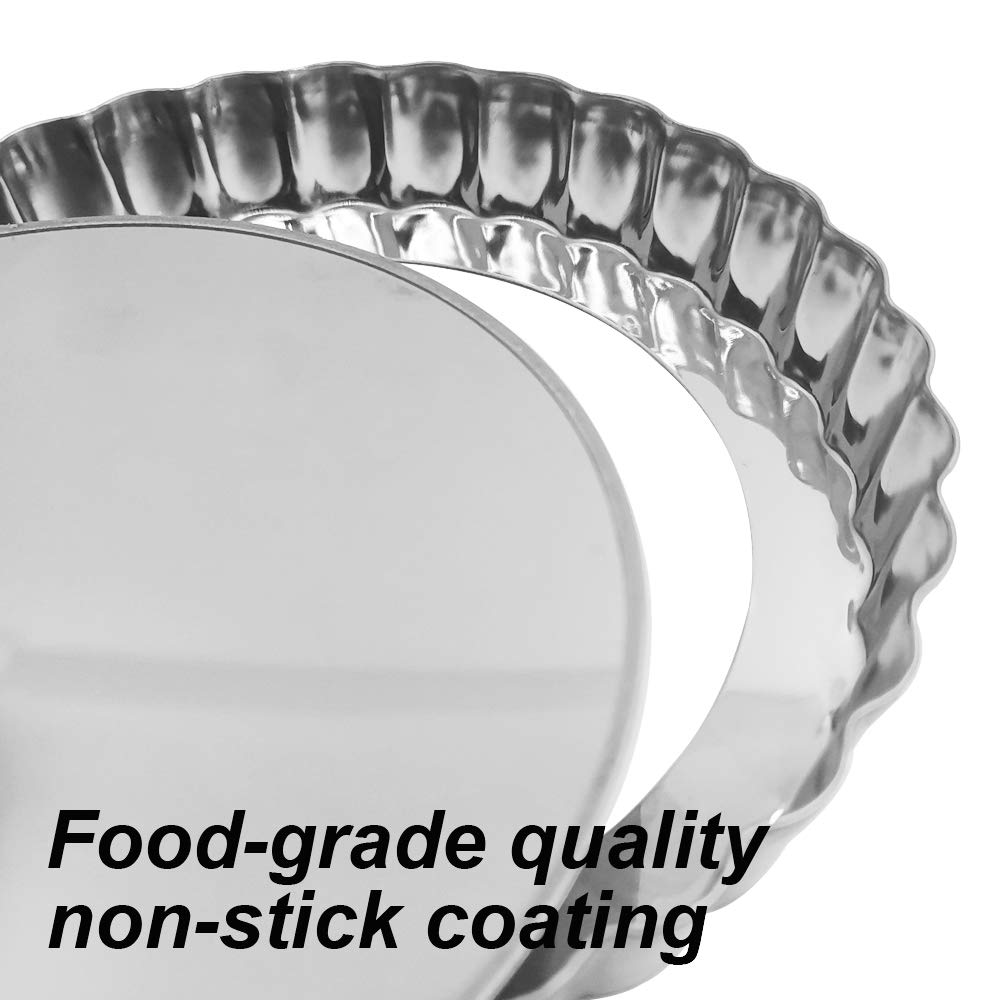 Set Of 6, Mini Tart Pan, Findtop 4.7 Inch Non-Stick Quiche Pan With Removable Bottom Or Oven