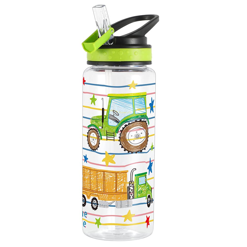 Home Tune 23oz Kids Water Bottle for School Boys Girls, Truck