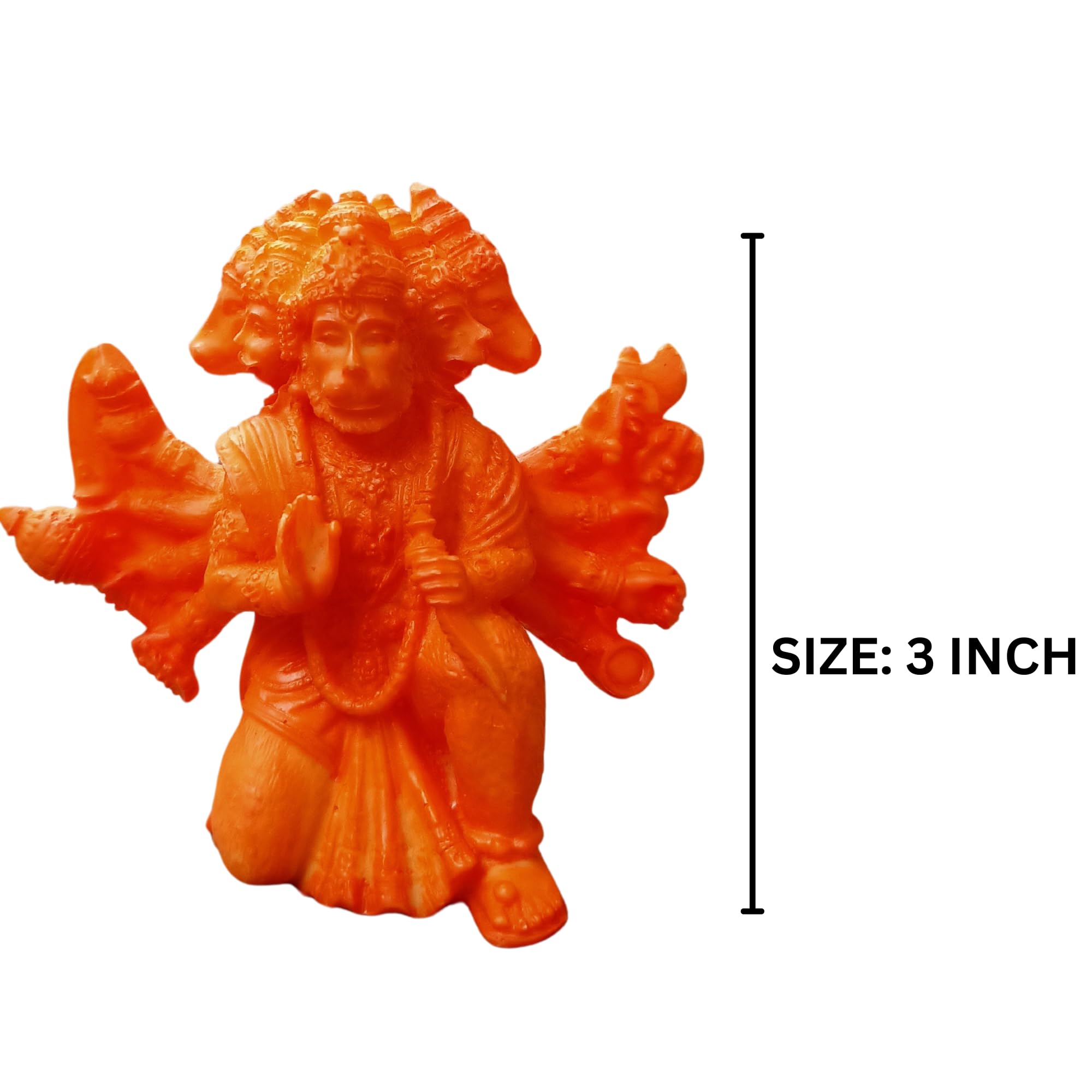 Niraj Art Handcrafted Hanumanji Idol Statue For Car Dashboard Dcor Fengsui Murti(Saffron)