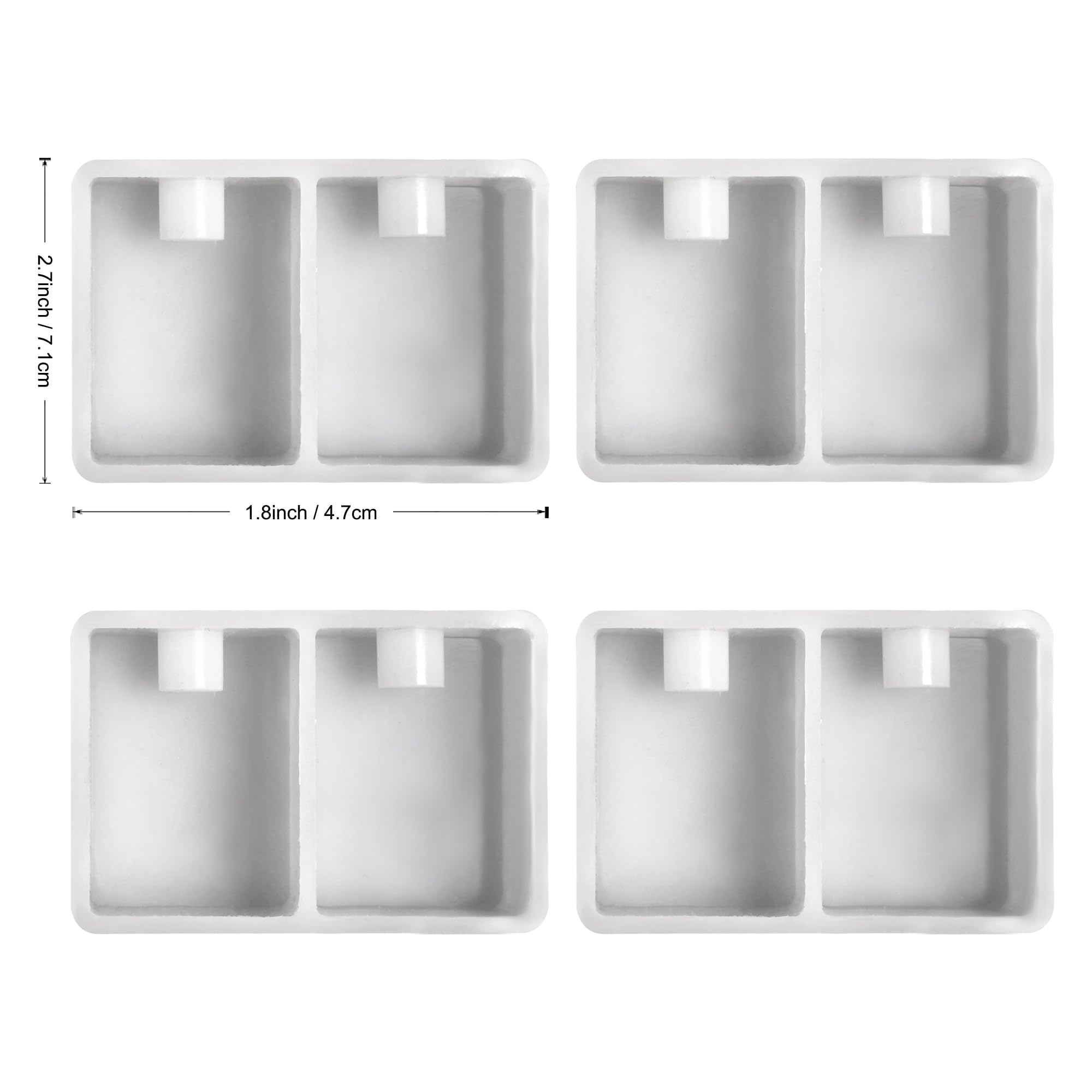 acvcatto 3D Light Bulb Christmas Resin Molds - 4 Pack Silicone Molds for DIY Ornaments, Cake Decoration, White, Model m97