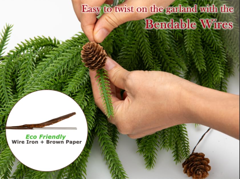 Lescli 168 Pcs Natural Mini Pine Cone Kit with Brown Iron Wires for DIY - 0.6-1.2 Small Pinecones Ornaments Bulk for Crafts, Vas