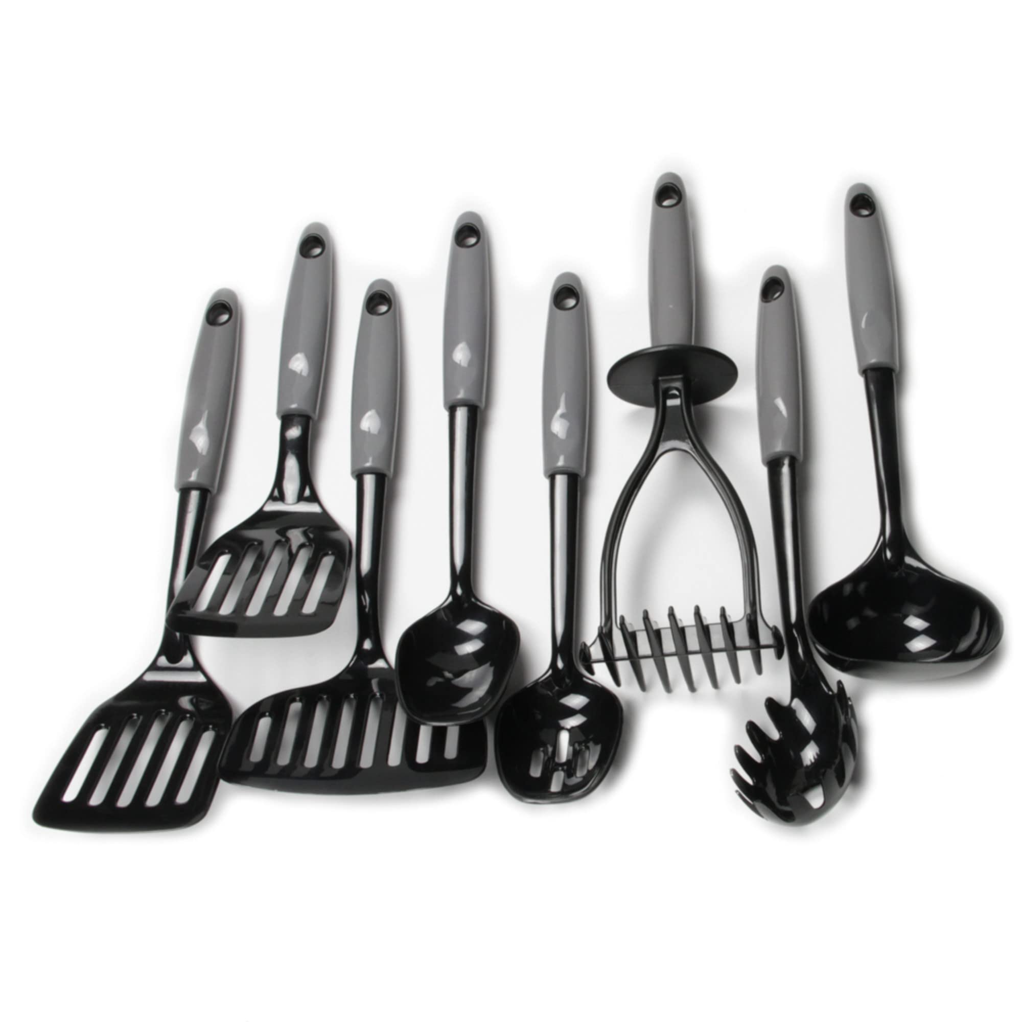 Chef Craft Select Nylon Kitchen Tool and Utensil Set, 8 Piece Set, Gray