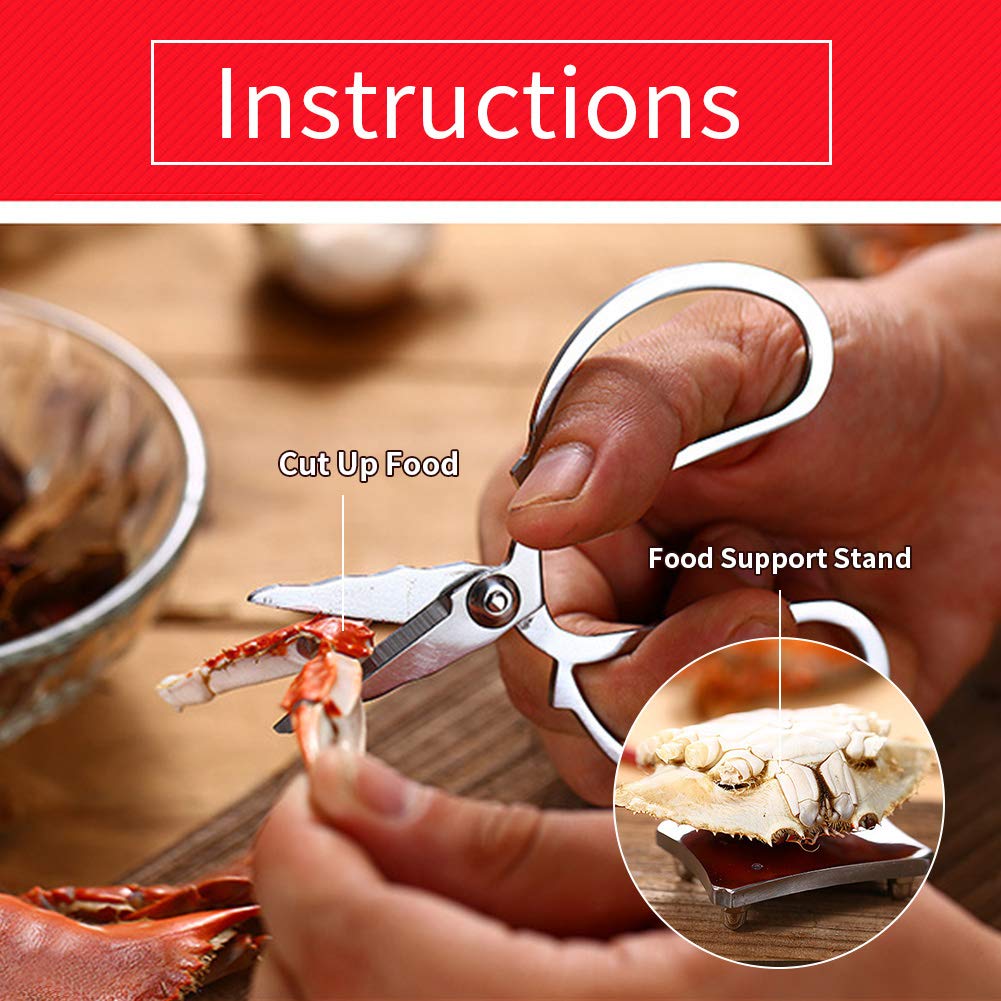 8Pcs Seafood Tool Set, Lobster Crab Nut Cracker Opener Tool Set Stainless Steel Seafood Claw Forks Picks Set Gift With Package B