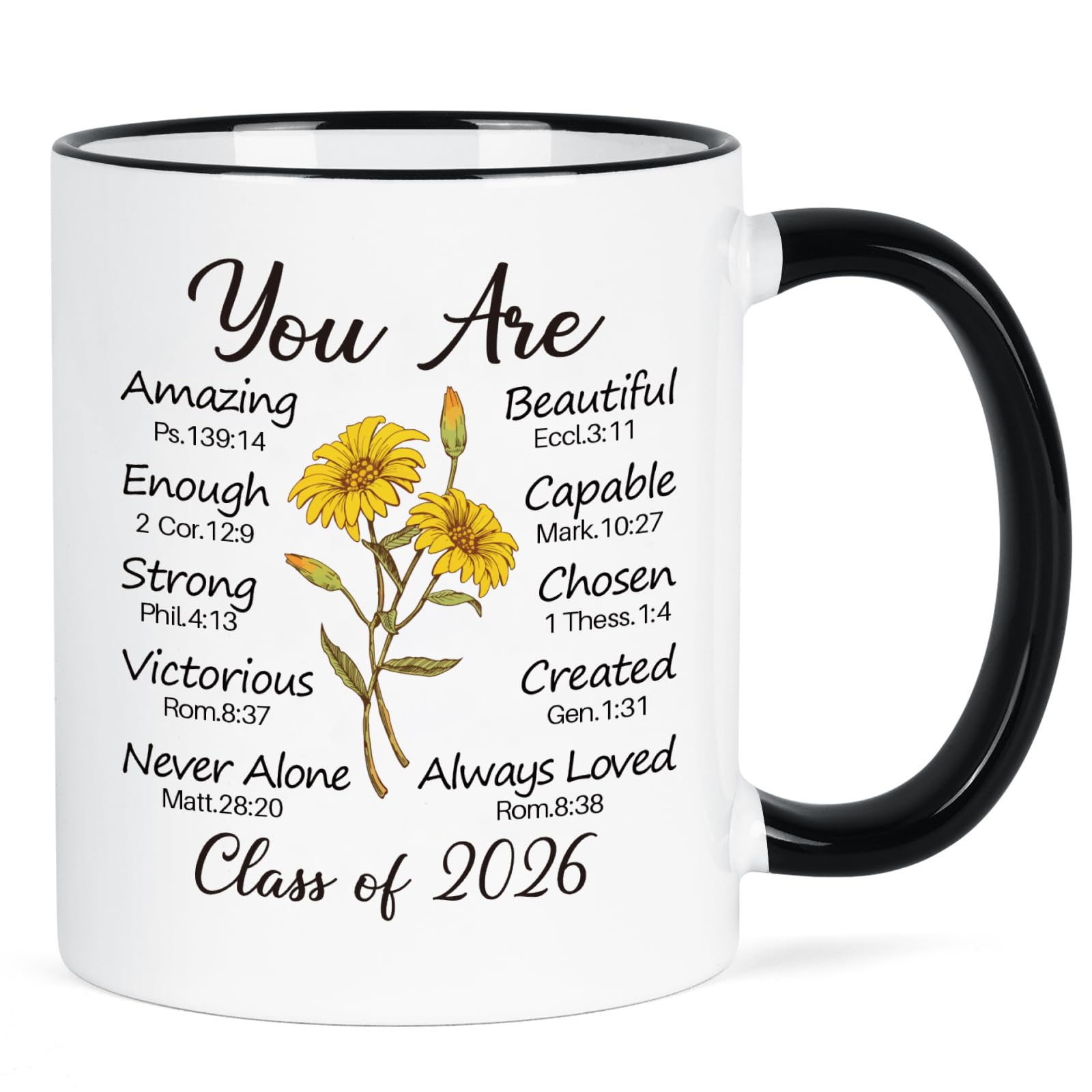 Cabtnca 2026 Graduation Gifts, Religious Christian Graduation Coffee Mug for Her Him, High School College Masters Degree Gifts, 