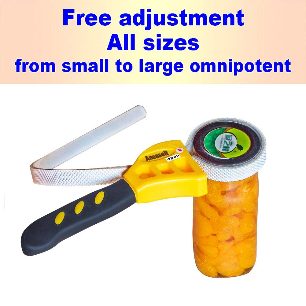 2021 Silicone Belt Jar Opener, Easily Opens 3/8'' Extra Small And 6'' Extra Large Bottle Caps, Adjustable Silicone Belt Wrench.