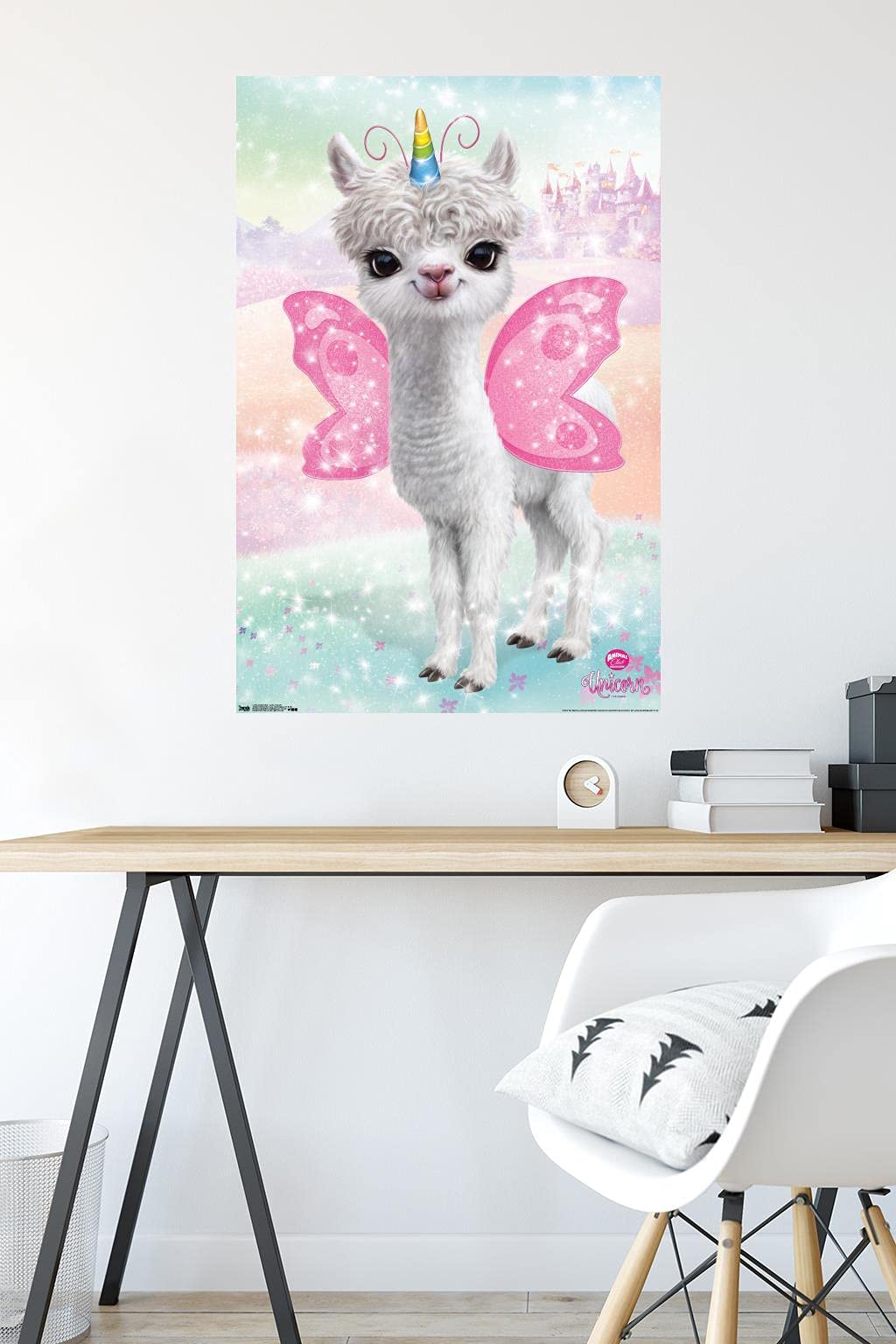 Trends International Animal Club - Lama Unicorn Wall Poster, 22.375'' X 34'', Unframed Version