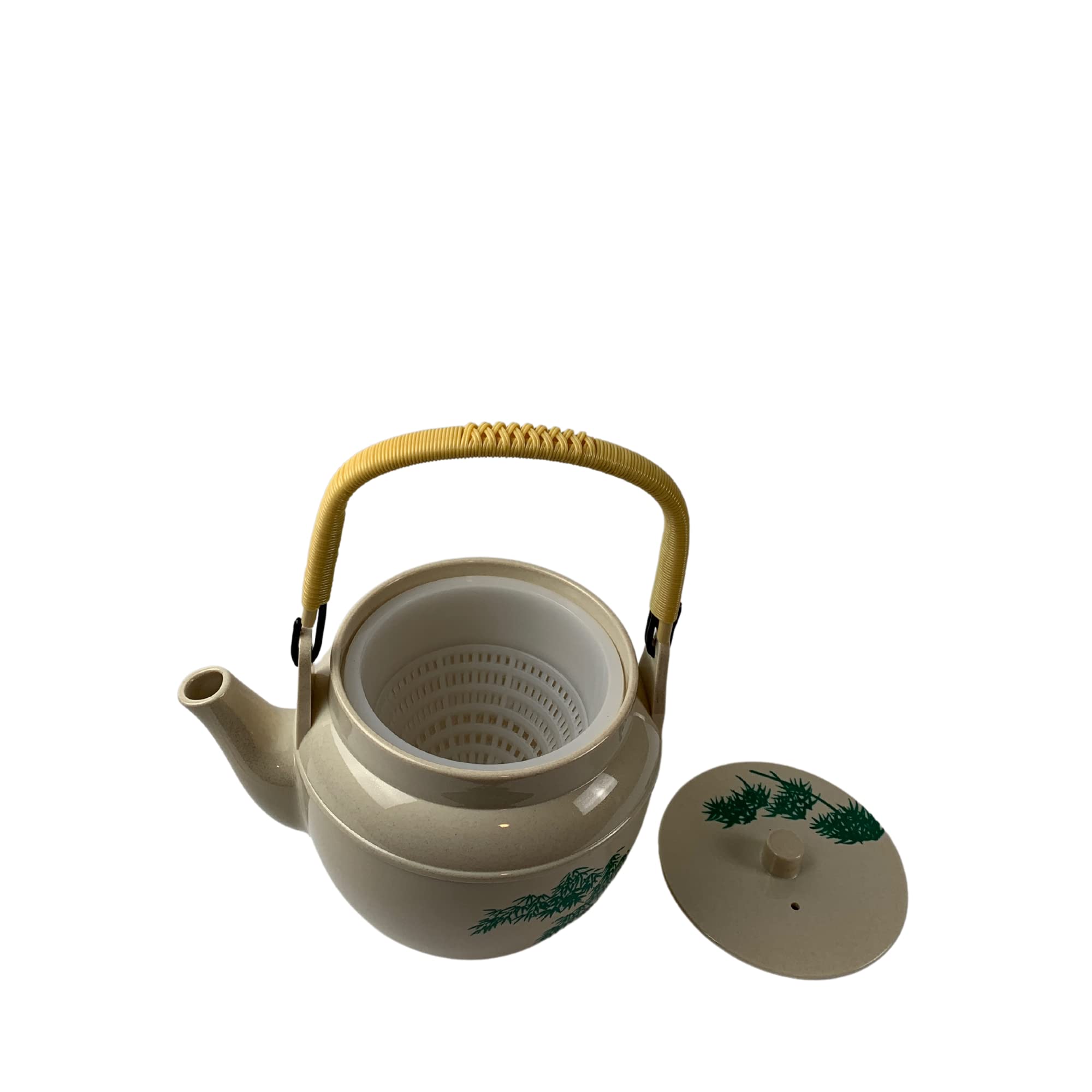 JapanBargain 1624  Japanese Plastic Teapot Melamine Tea pot for Home or Restaurant Made in Japan  38 Ounce  Beige