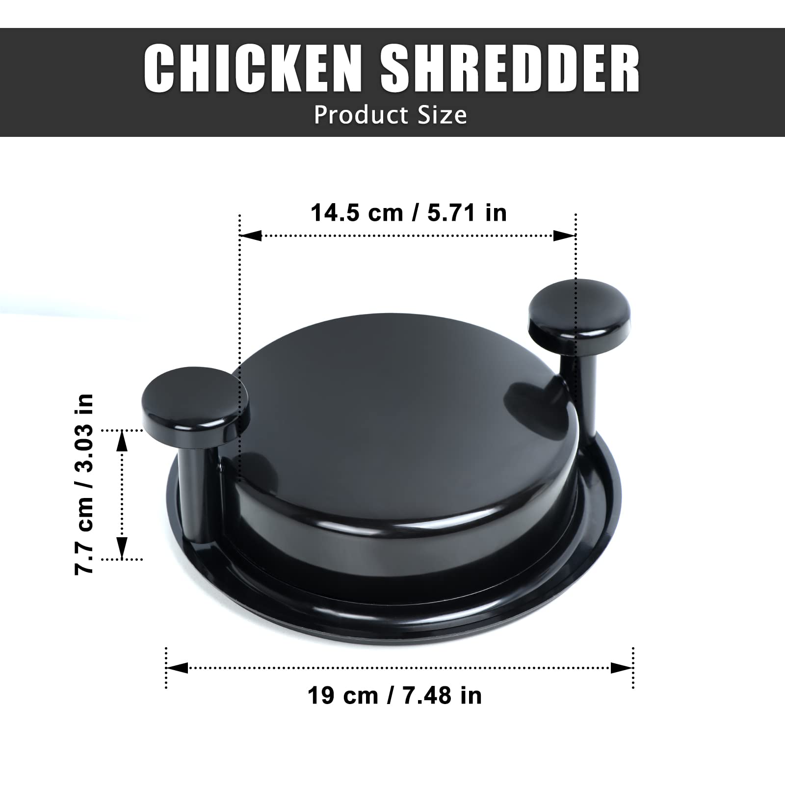 Bomis Chicken Shredder Shred Machine, Chicken Shredder Tool Twist, Meat Shredder With Handles And Non-Skid Base, Shred Machine T