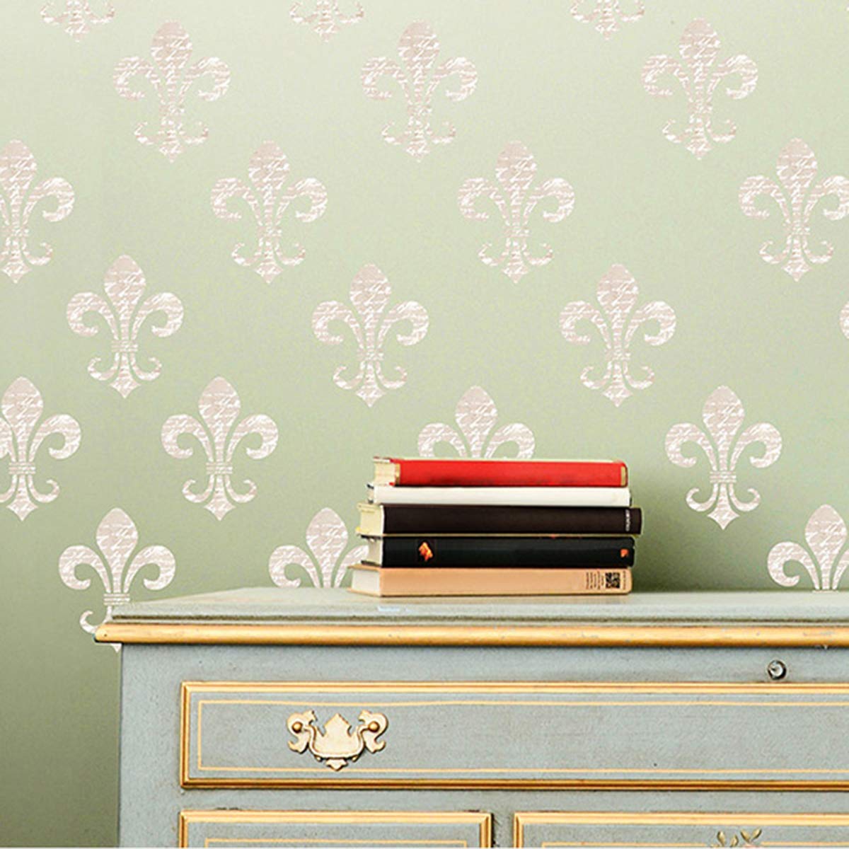 New View Gifts & Accessor Script Fleur De Lis Dcwv Create Decor Removable Wall Decals, 8''X8''