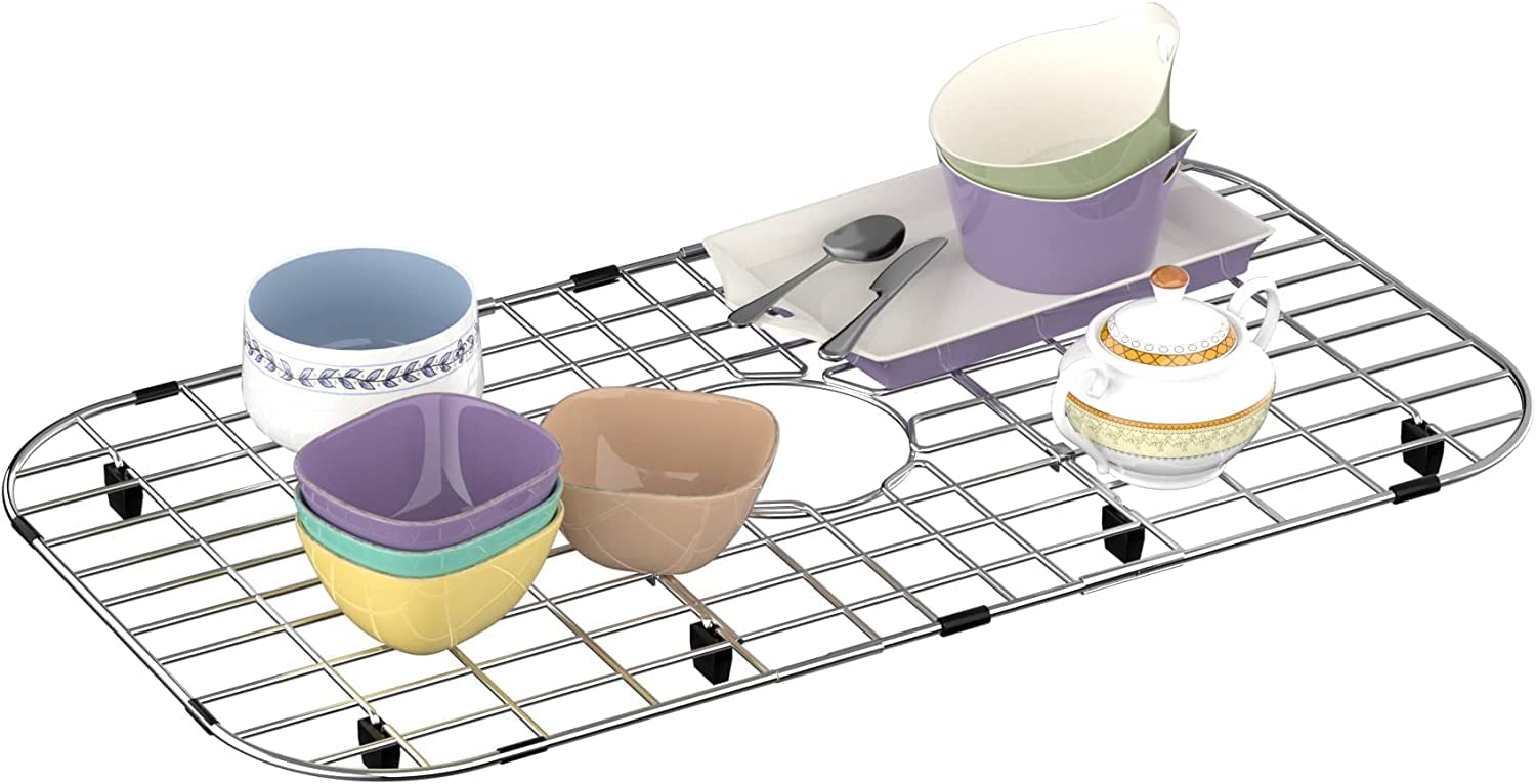 Sanno Kitchen Sink Grate Stainless Steel Sink Protector For Kitchen Sink, Grid Sink Protector Kitchen Sink Rack For Bottom Of Si