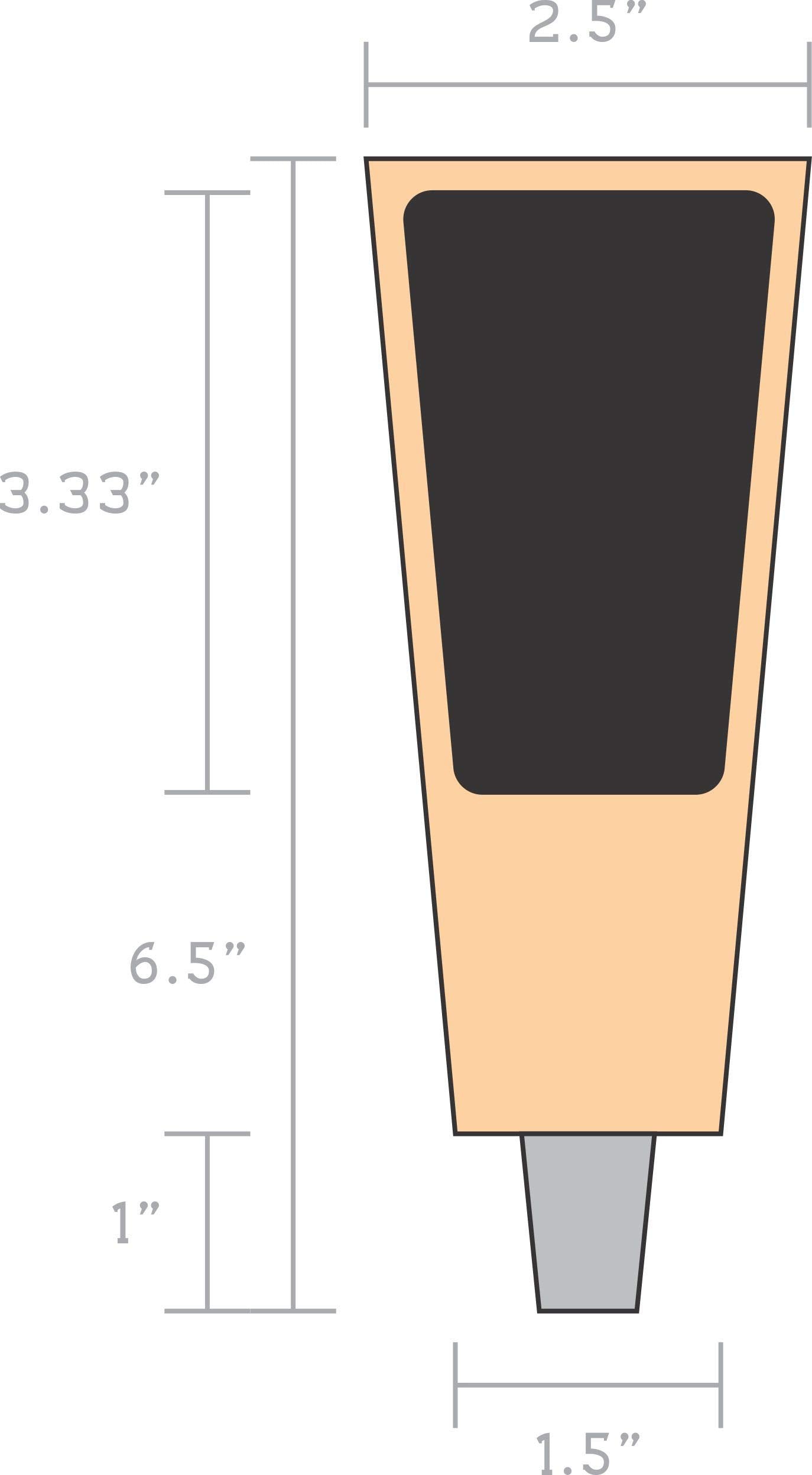 6.5'' Solid Maple Tapered Chalkboard Tap Handle