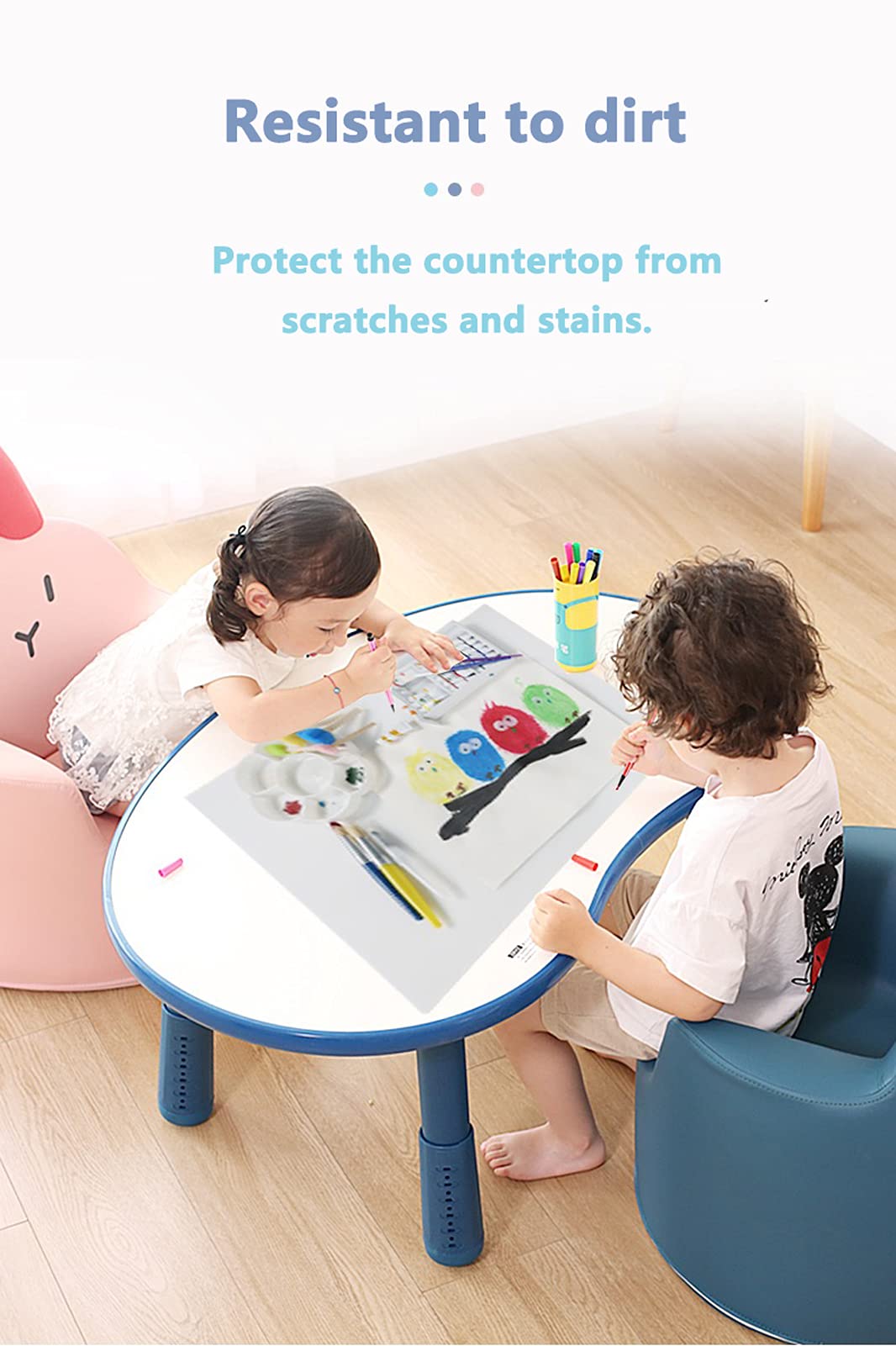 Silicone Mat for Kitchen Counter  Heat Resistant Nonskid Table Mat for Air Fryer to Site on  Countertop Protector  Thick 2MM  XL Large