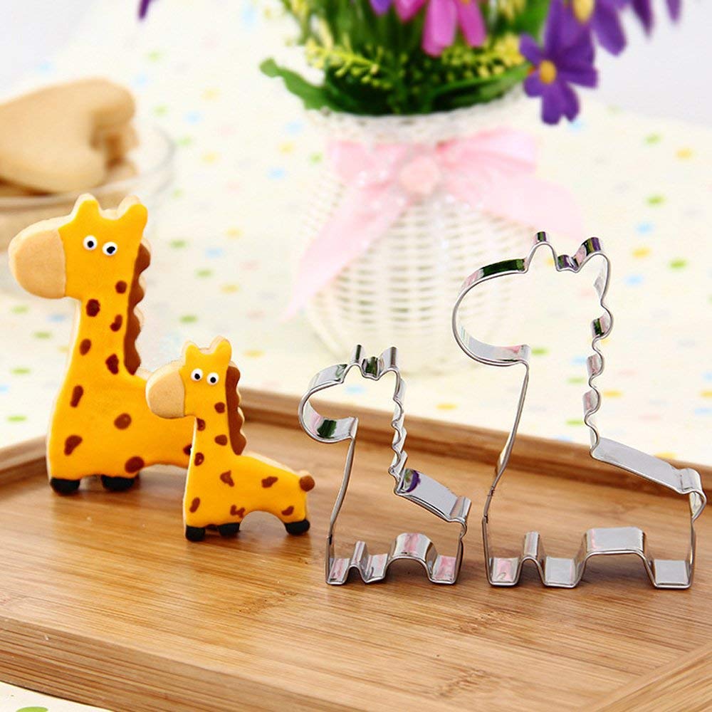 Gxhuang Giraffe Cookie Cutter - 2Pieces - Stainless Steel (Giraffe)