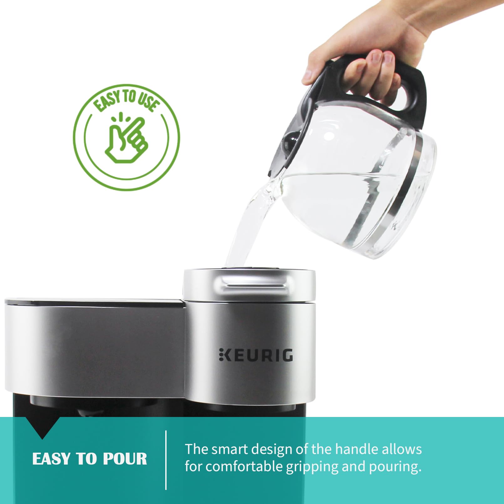 12-Cup Glass Replacement Coffee Carafe Only For Keurig K-Duo Single Serve & Carafe Coffee Maker | Not The K-Duo Essentials Model