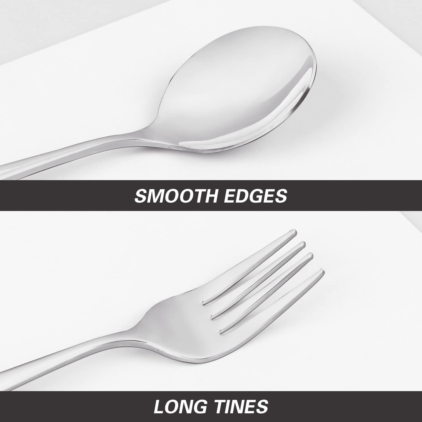 12 Pcs Forks And Spoons Silverware Set,Stainless Steel Fork And Spoon Set Food Grade Flatware Cutlery Set For Home,Kitchen And R