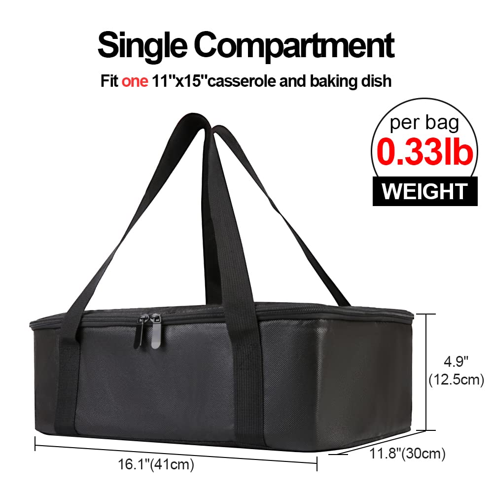 Bodaon Insulated Casserole Carrier Bag, Fits 9X13 And 11X15 Inch Baking Dish With Lid, Casserole Carriers For Hot Or Cold Food F